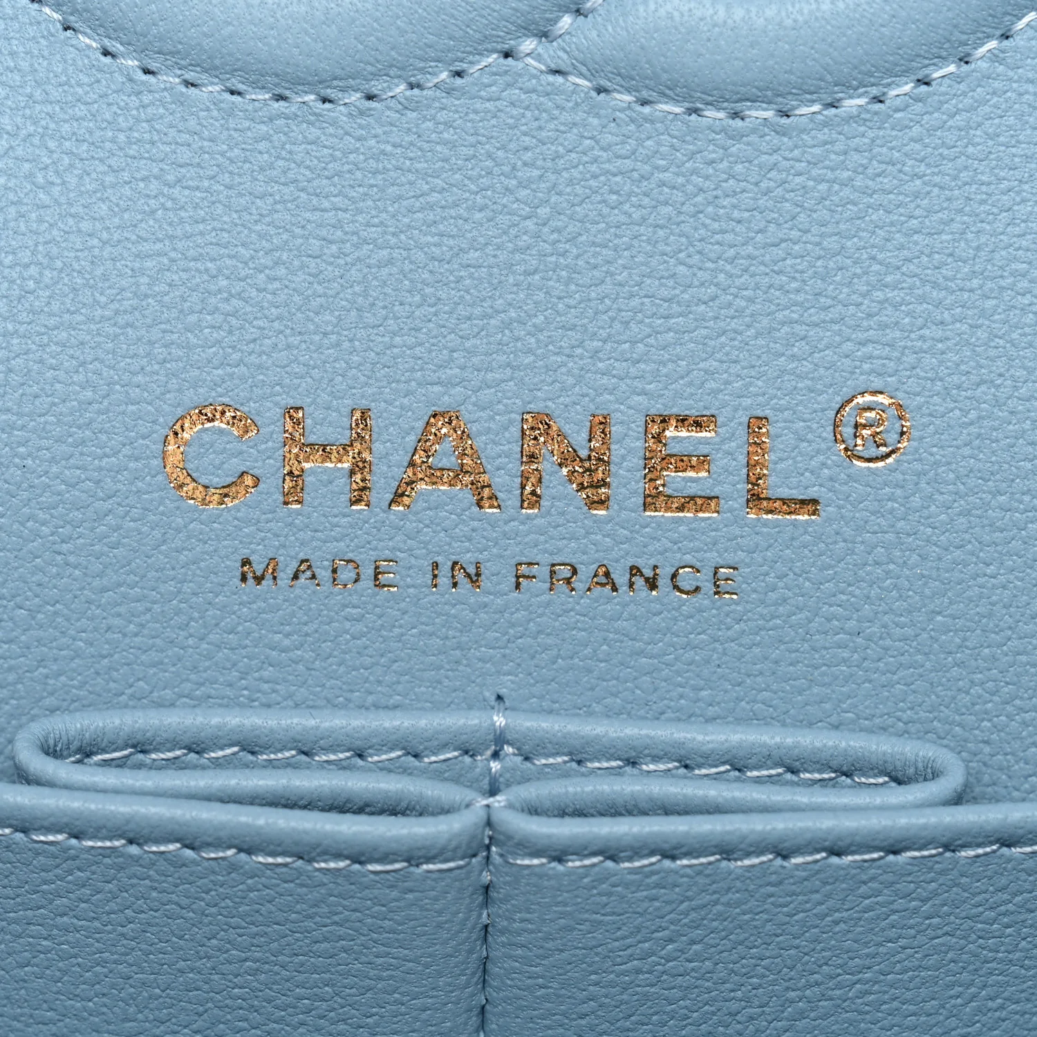 Caviar Quilted Small Double Flap Light Blue - Image 6