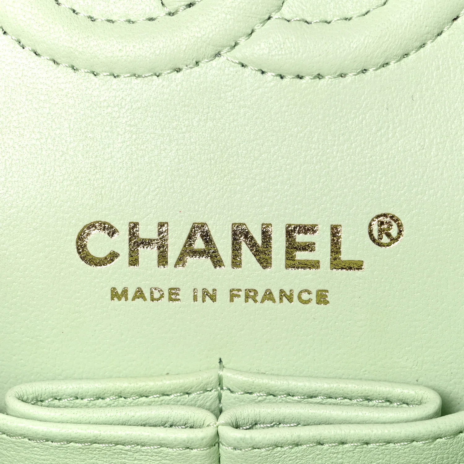 Caviar Quilted Small Double Flap Light Green - Image 6