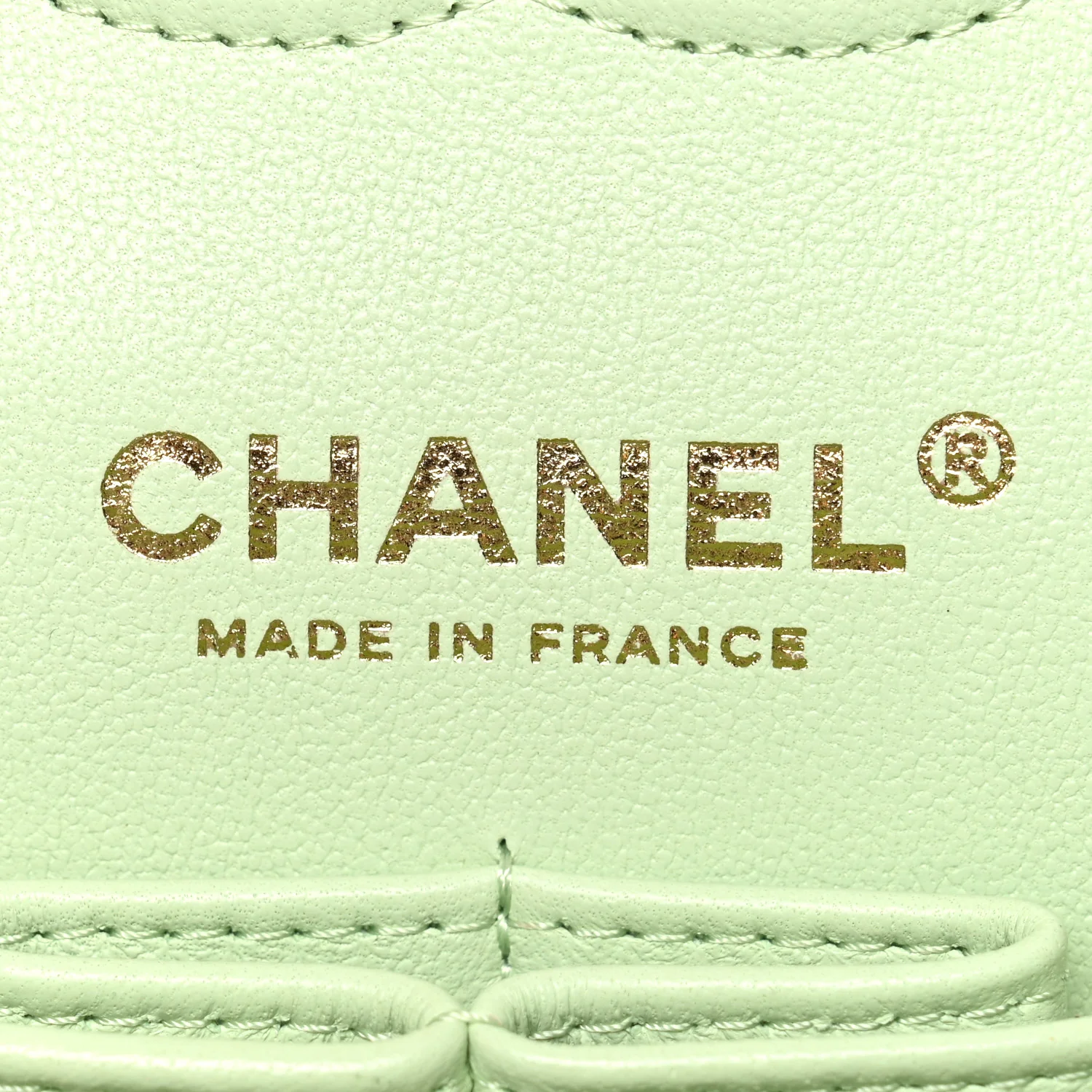 Caviar Quilted Small Double Flap Light Green - Image 6