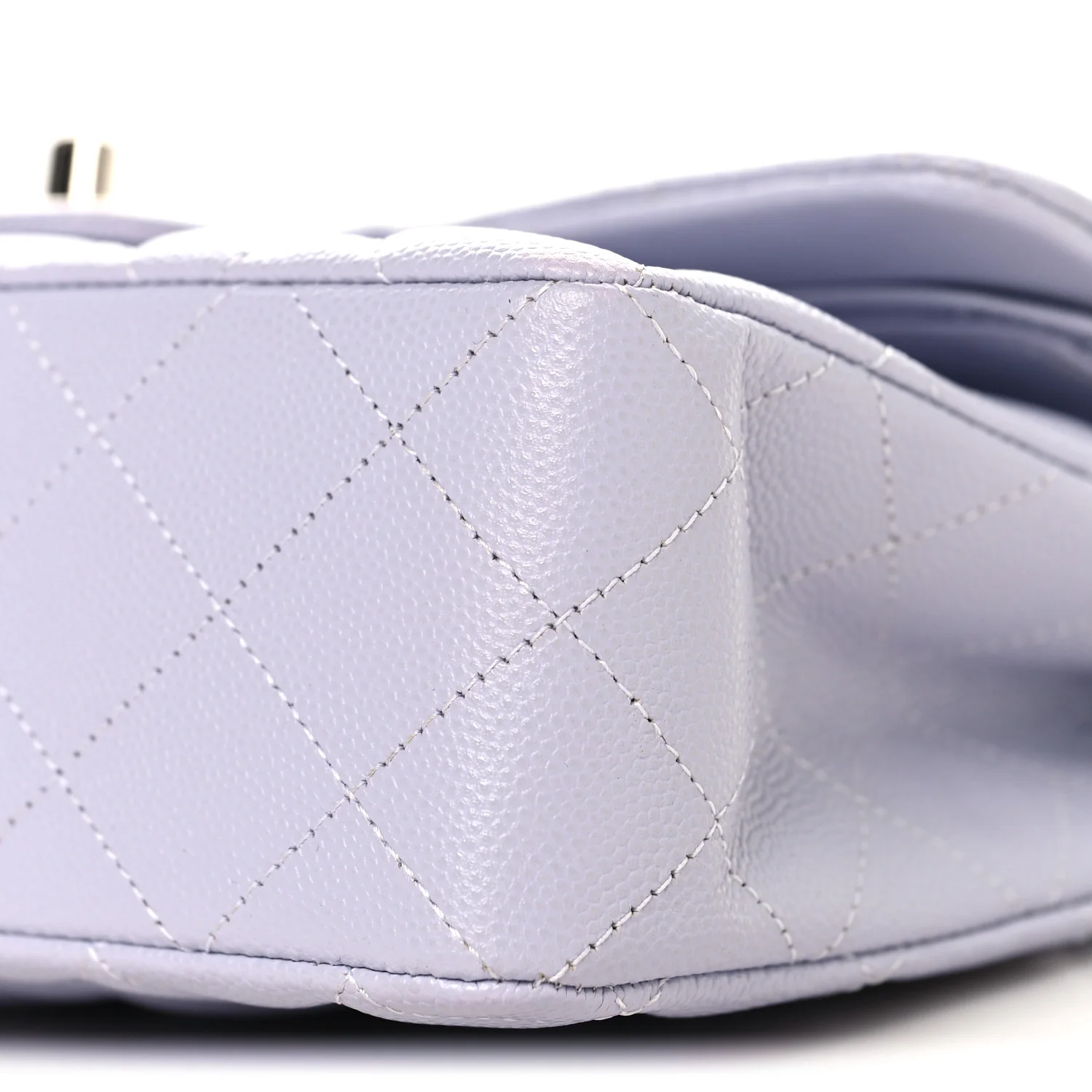 Caviar Quilted Small Double Flap Light Purple - Image 10