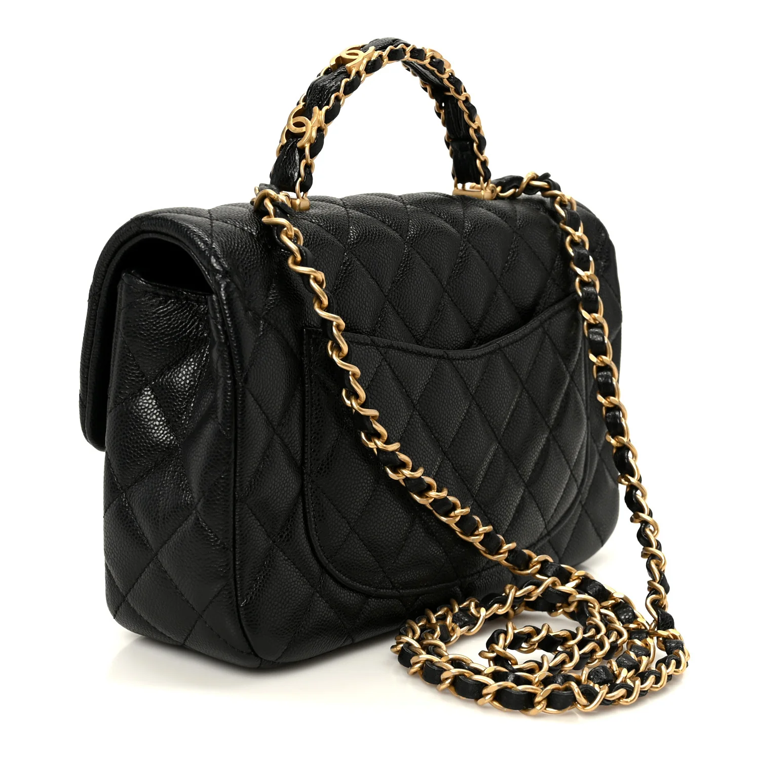 Caviar Quilted Small Handy CC Flap Black - Image 3