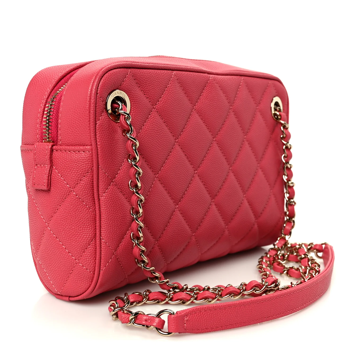 Caviar Quilted Small In & Out Camera Case Pink - Image 3