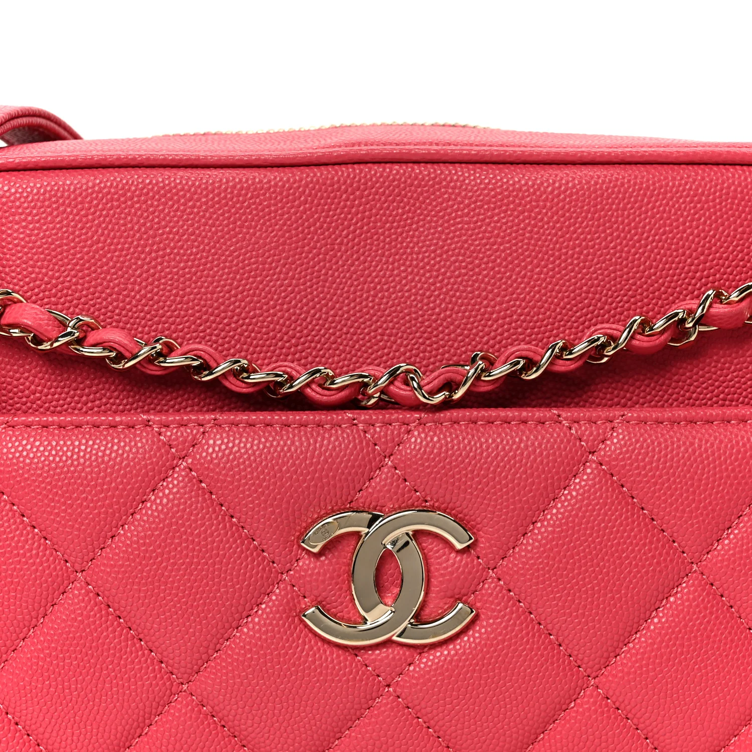 Caviar Quilted Small In & Out Camera Case Pink - Image 9