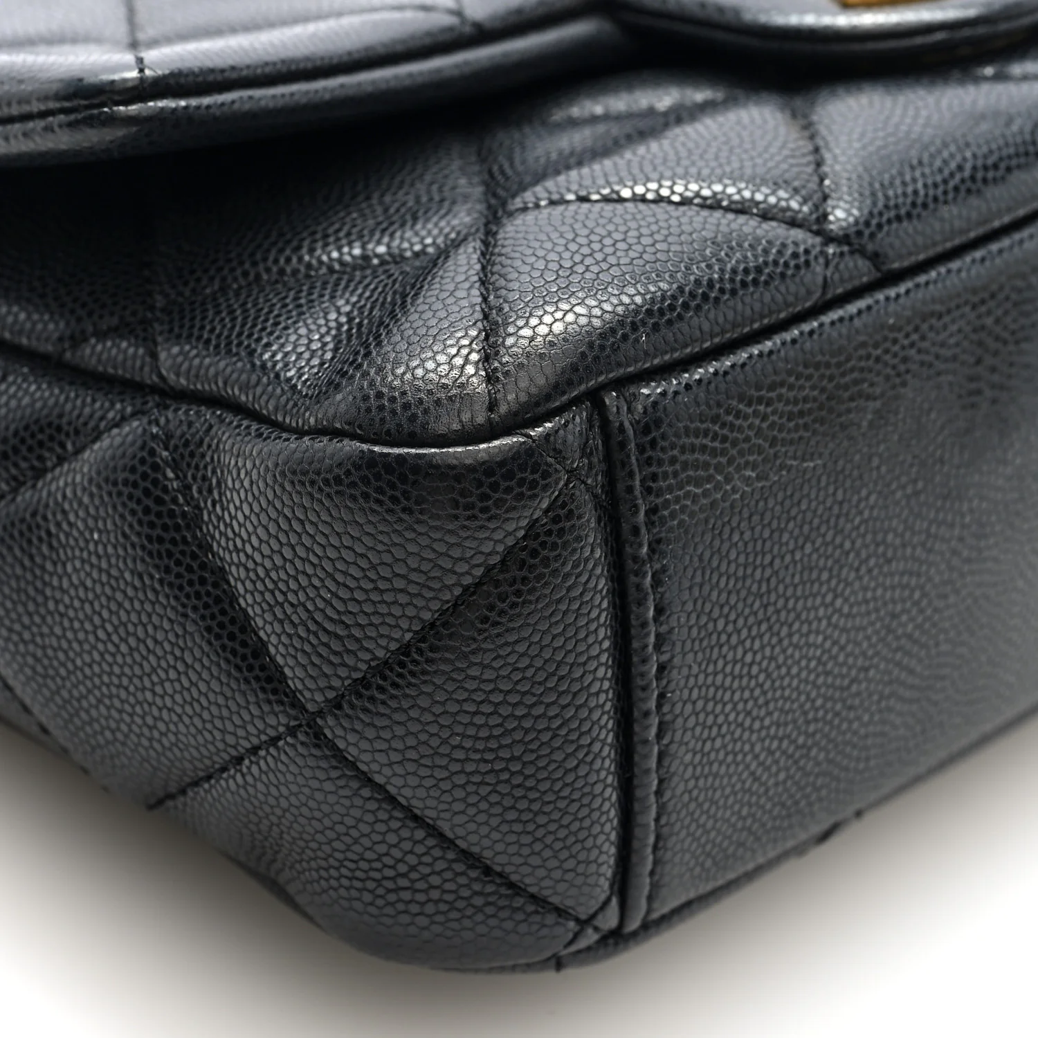 Caviar Quilted Small Twist Your Buttons Flap Black - Image 9