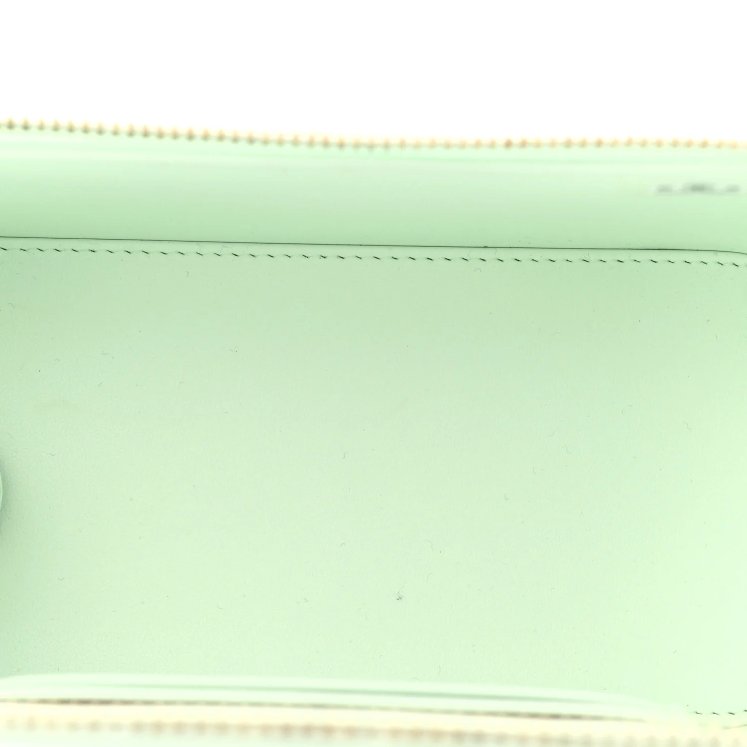 Caviar Quilted Small Vanity Case With Chain Light Green - Image 5