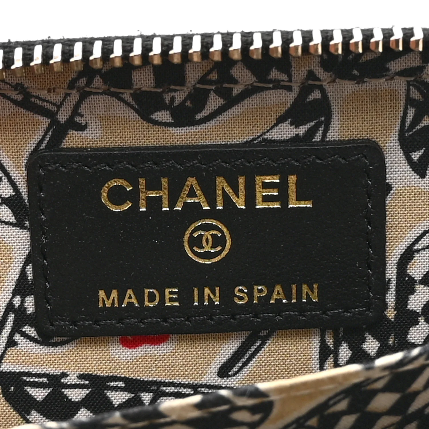 Caviar Quilted Striated CC Zip Coin Purse Black - Image 6