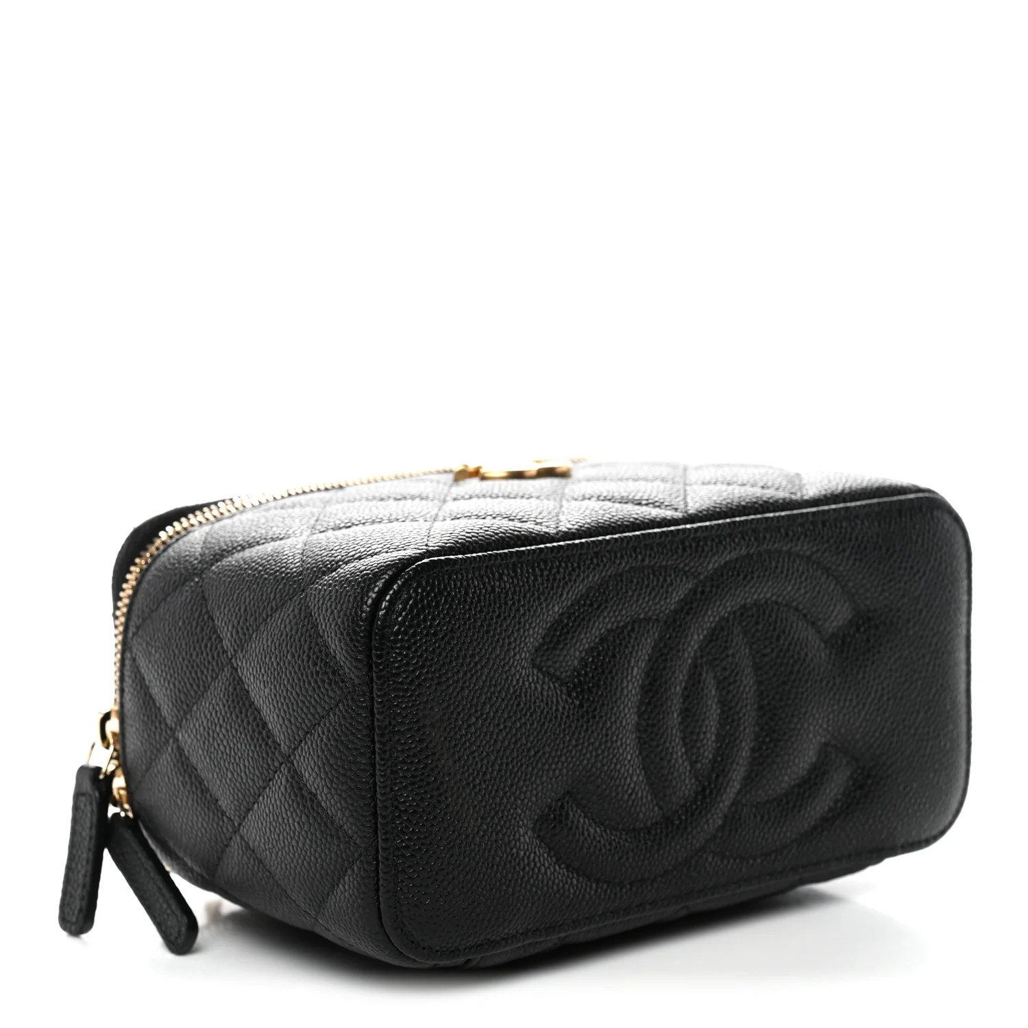 Caviar Quilted Sweetheart Vanity Case Black - Image 4