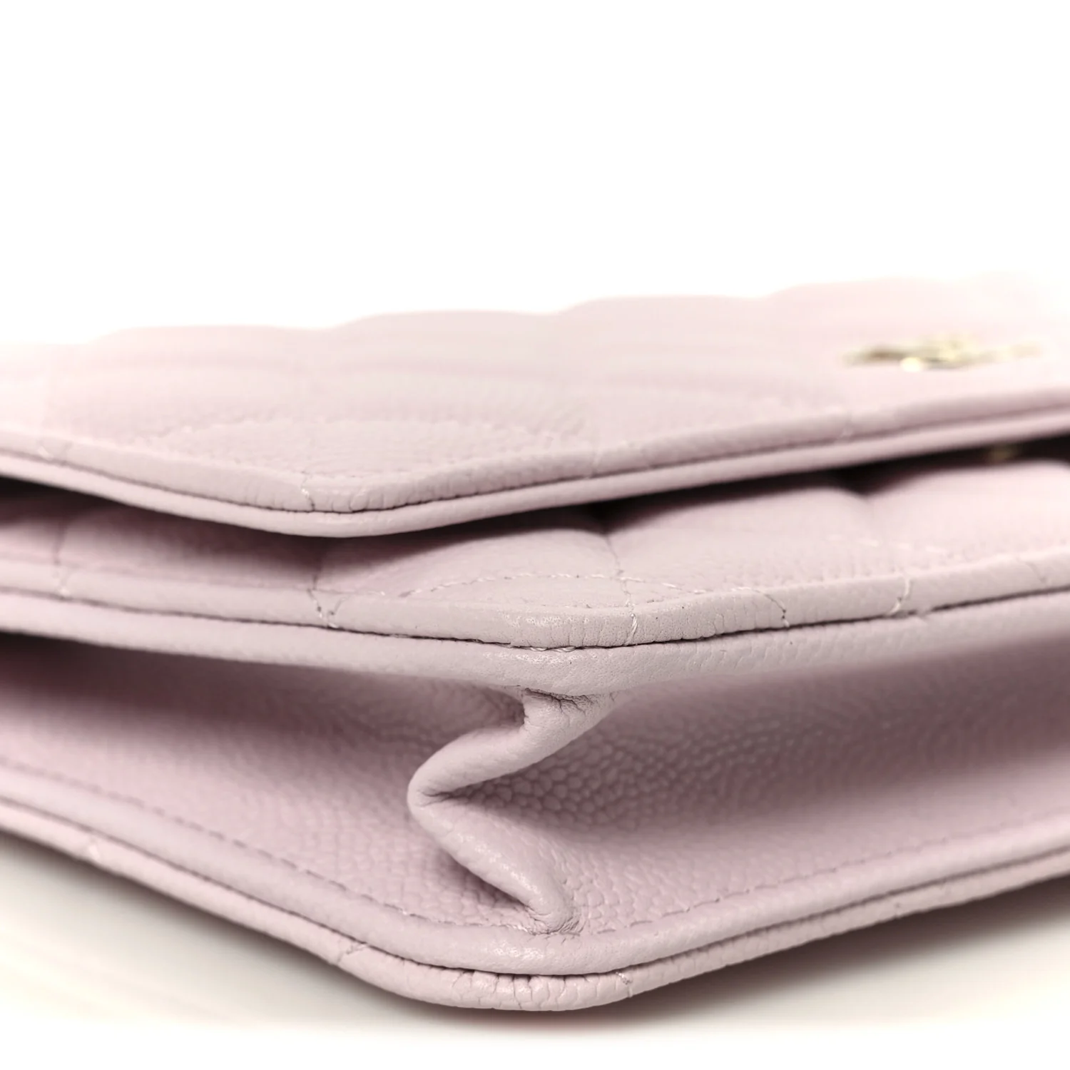 Caviar Quilted Tiny CC Wallet On Chain WOC Light Pink - Image 10