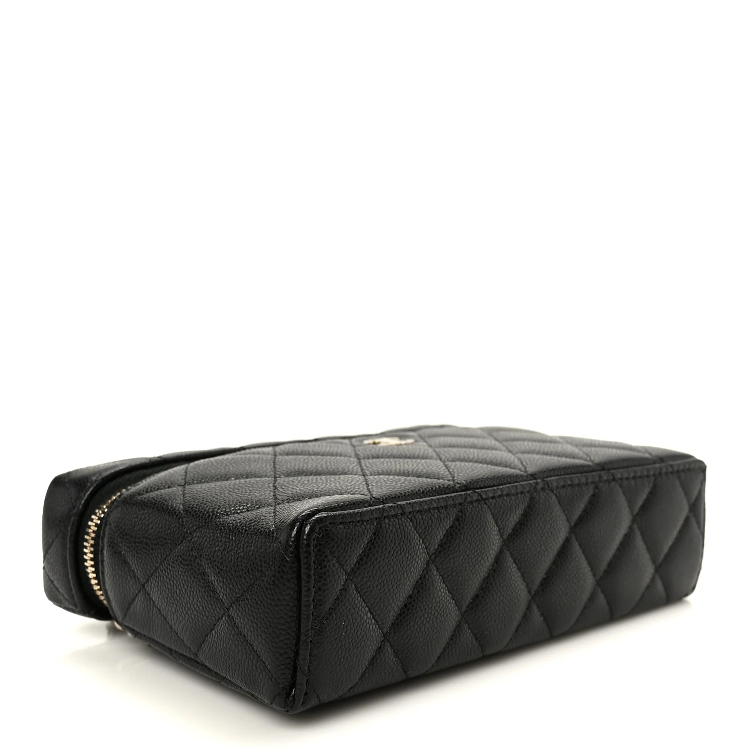 Caviar Quilted Top Handle Slim Vanity With Chain Black - Image 4