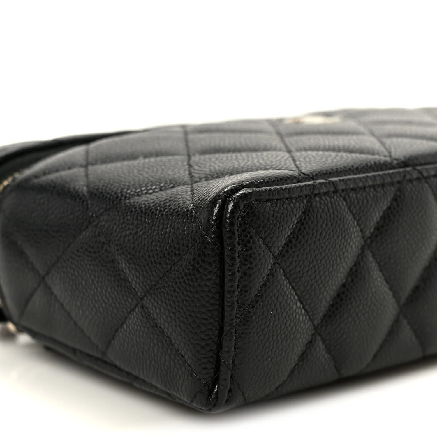 Caviar Quilted Top Handle Slim Vanity With Chain Black - Image 9
