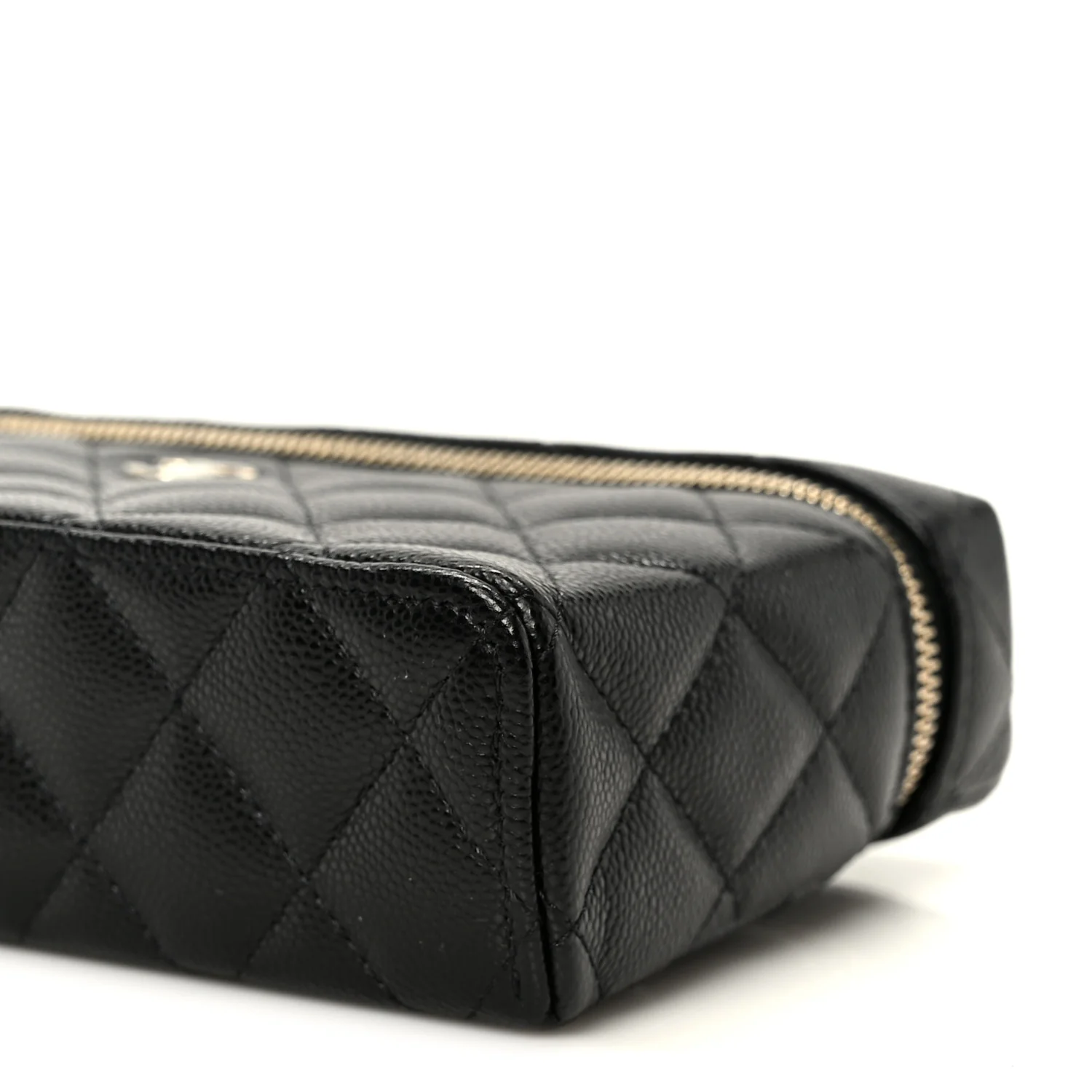 Caviar Quilted Top Handle Slim Vanity With Chain Black - Image 10