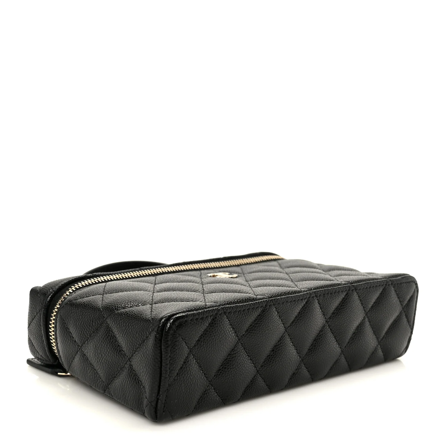 Caviar Quilted Top Handle Slim Vanity With Chain Black - Image 4