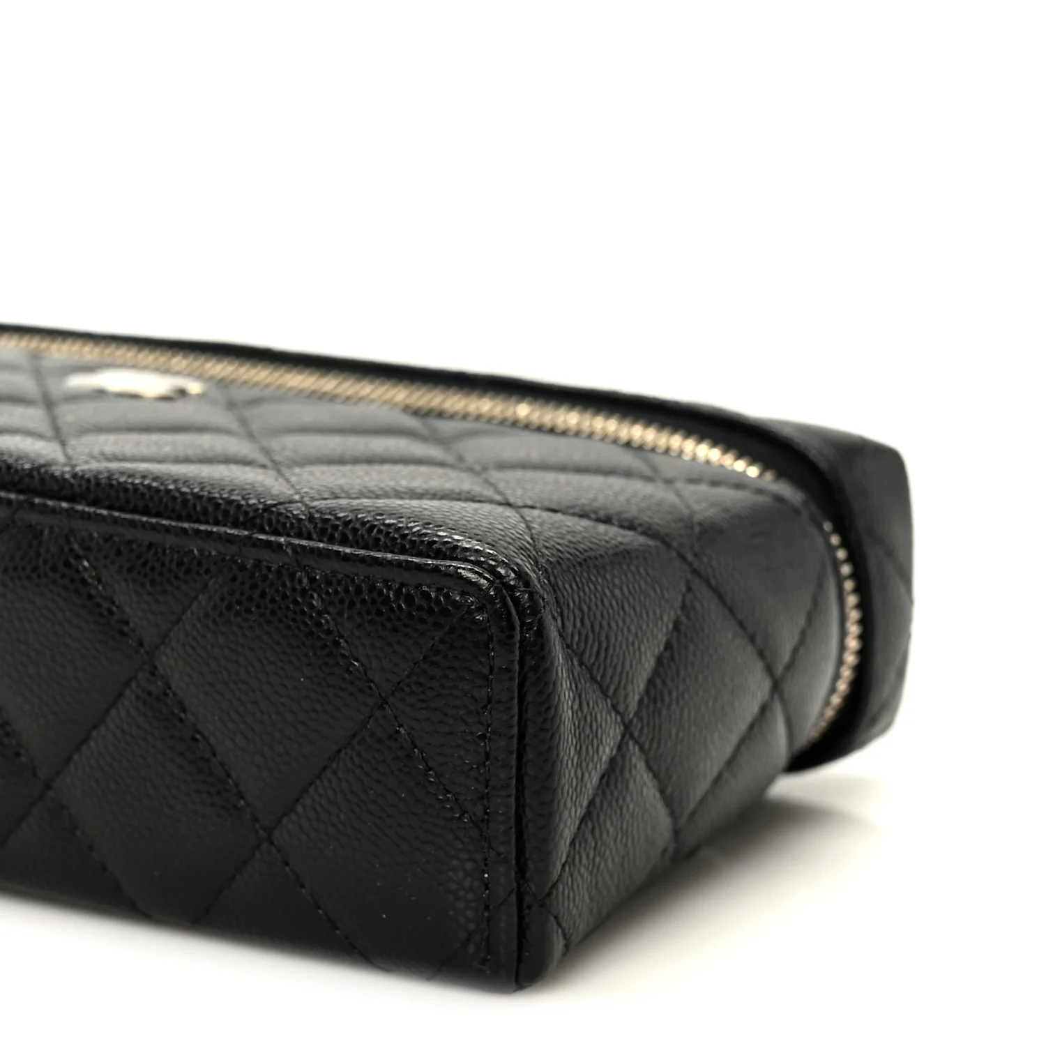 Caviar Quilted Top Handle Slim Vanity With Chain Black - Image 10
