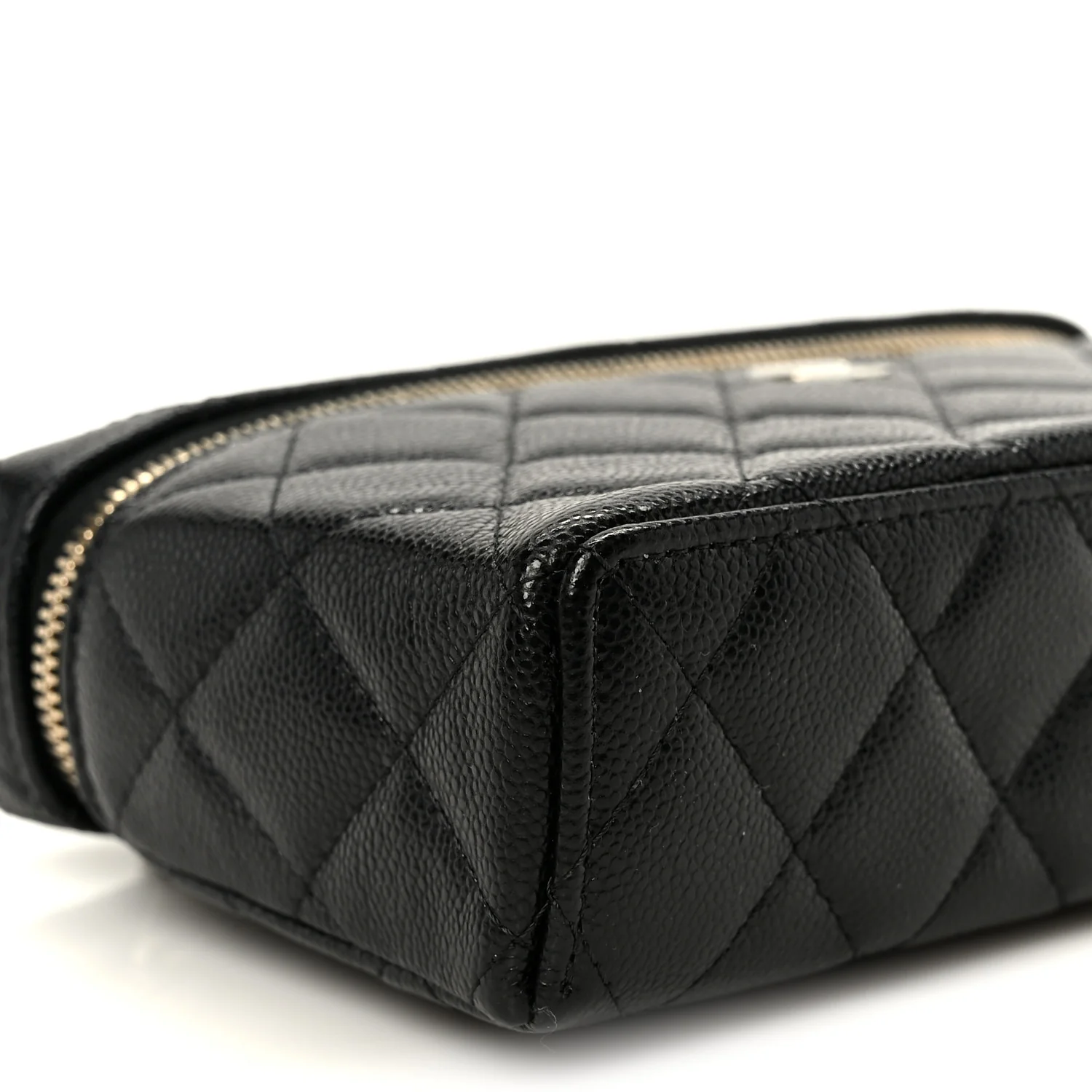 Caviar Quilted Top Handle Slim Vanity With Chain Black - Image 9