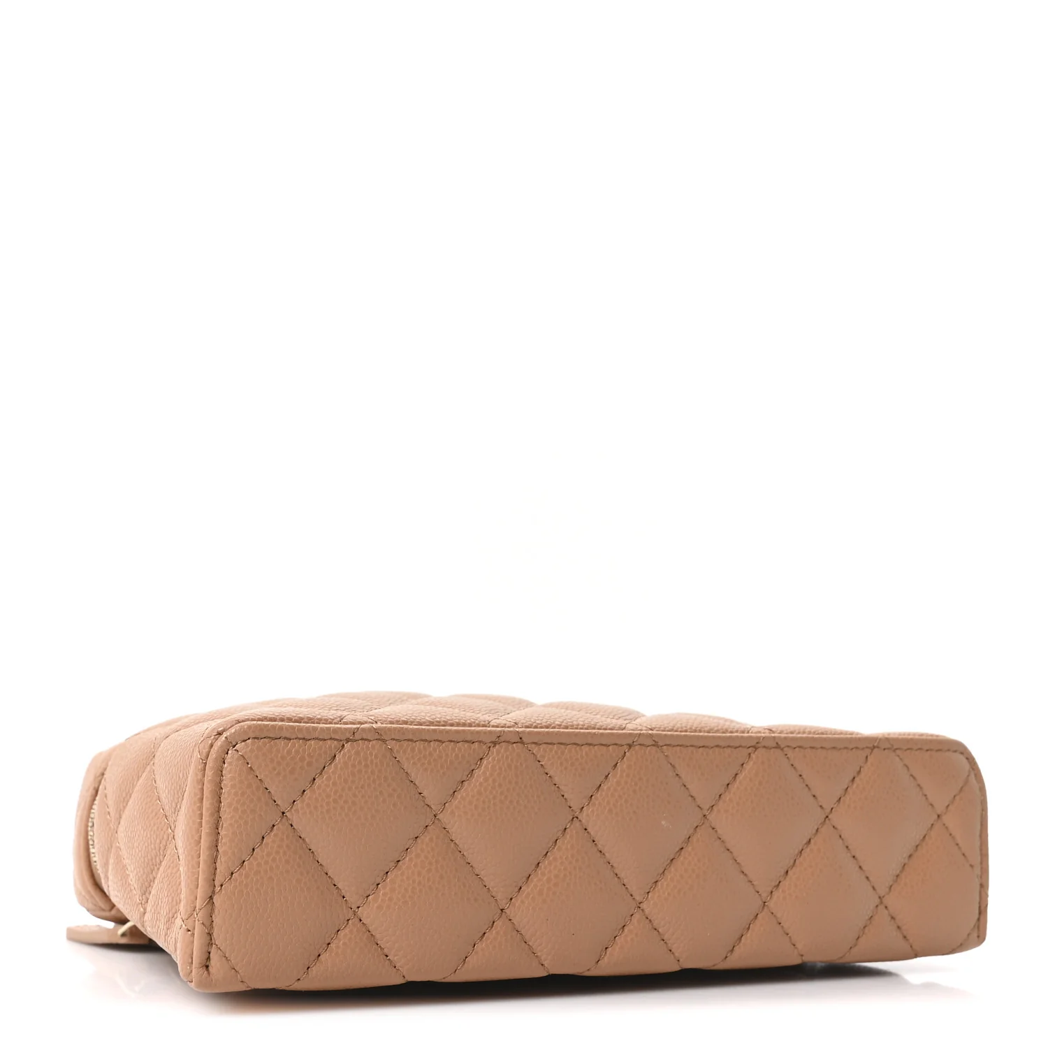 Caviar Quilted Top Handle Slim Vanity With Chain Brown - Image 4