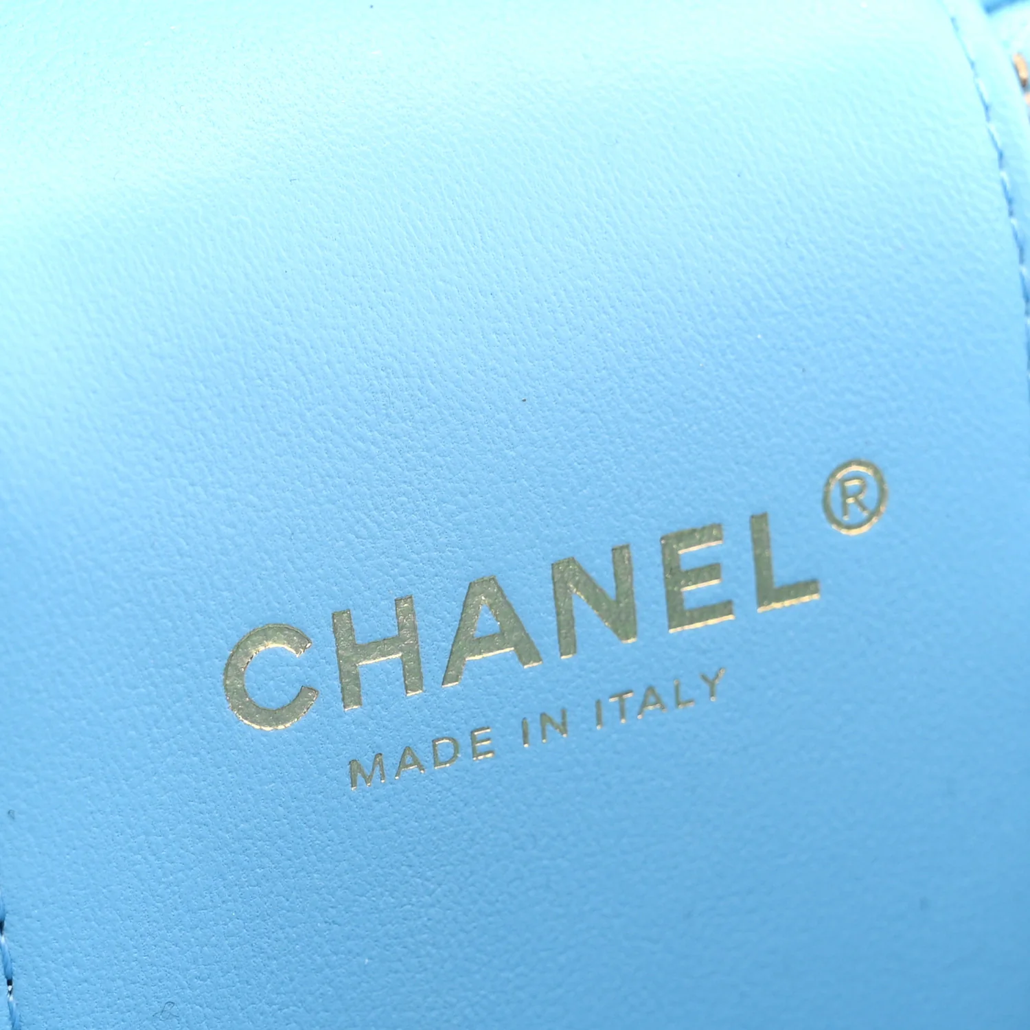 Caviar Quilted Top Handle Vanity Case With Chain Blue - Image 6