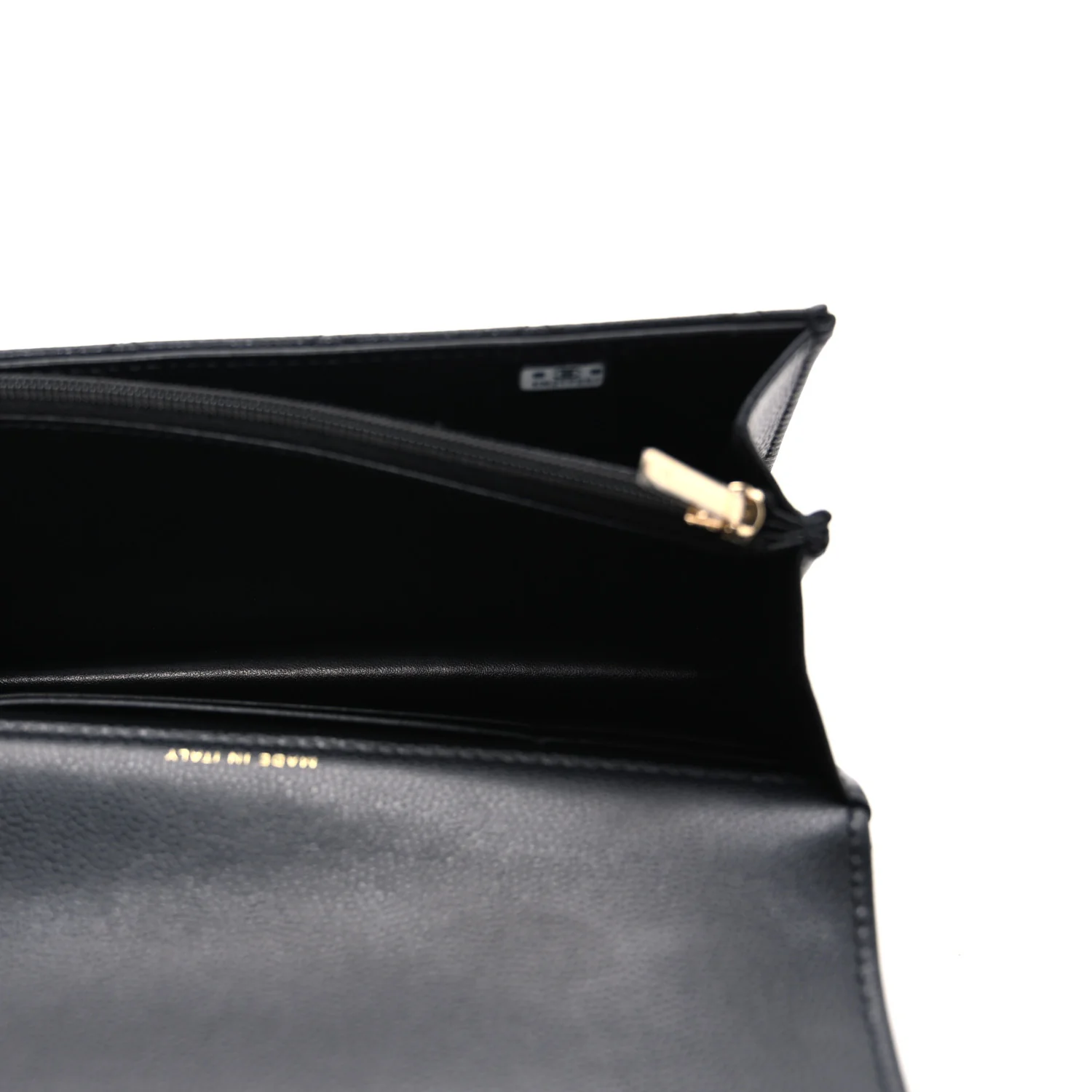Caviar Quilted Trendy Handle Clutch With Chain Black - Image 5