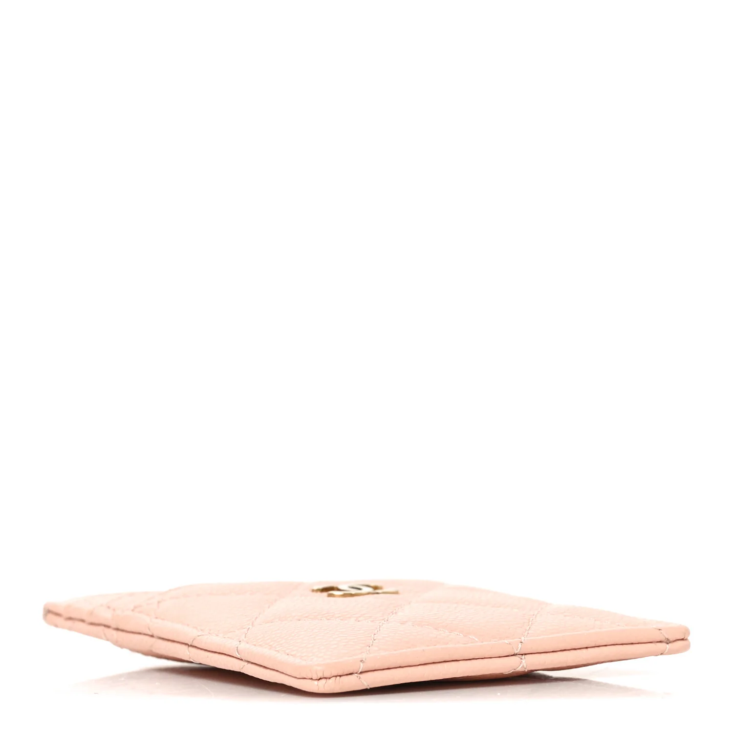 Caviar Quilted Vertical Card Holder Light Pink - Image 4
