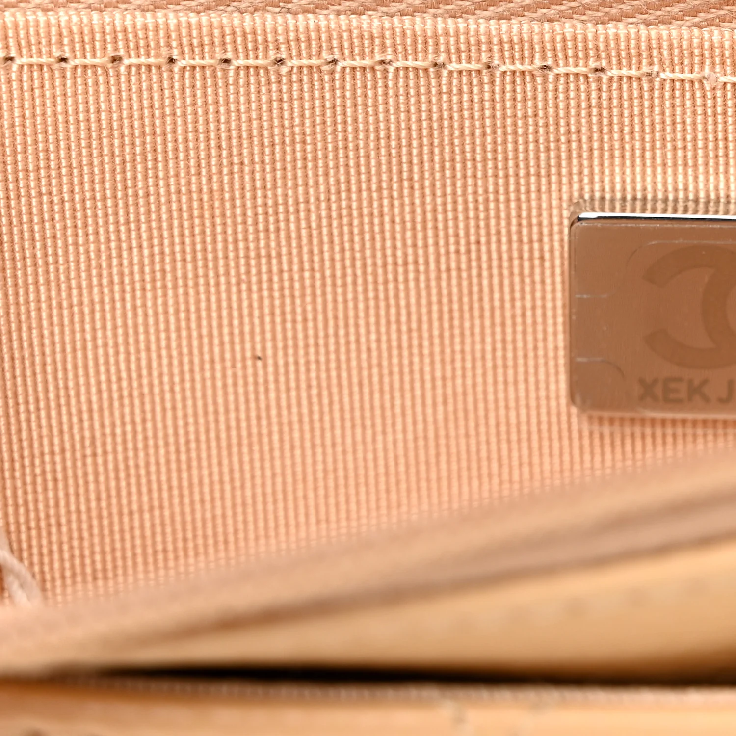 Caviar Quilted Wallet on Chain WOC Beige - Image 8