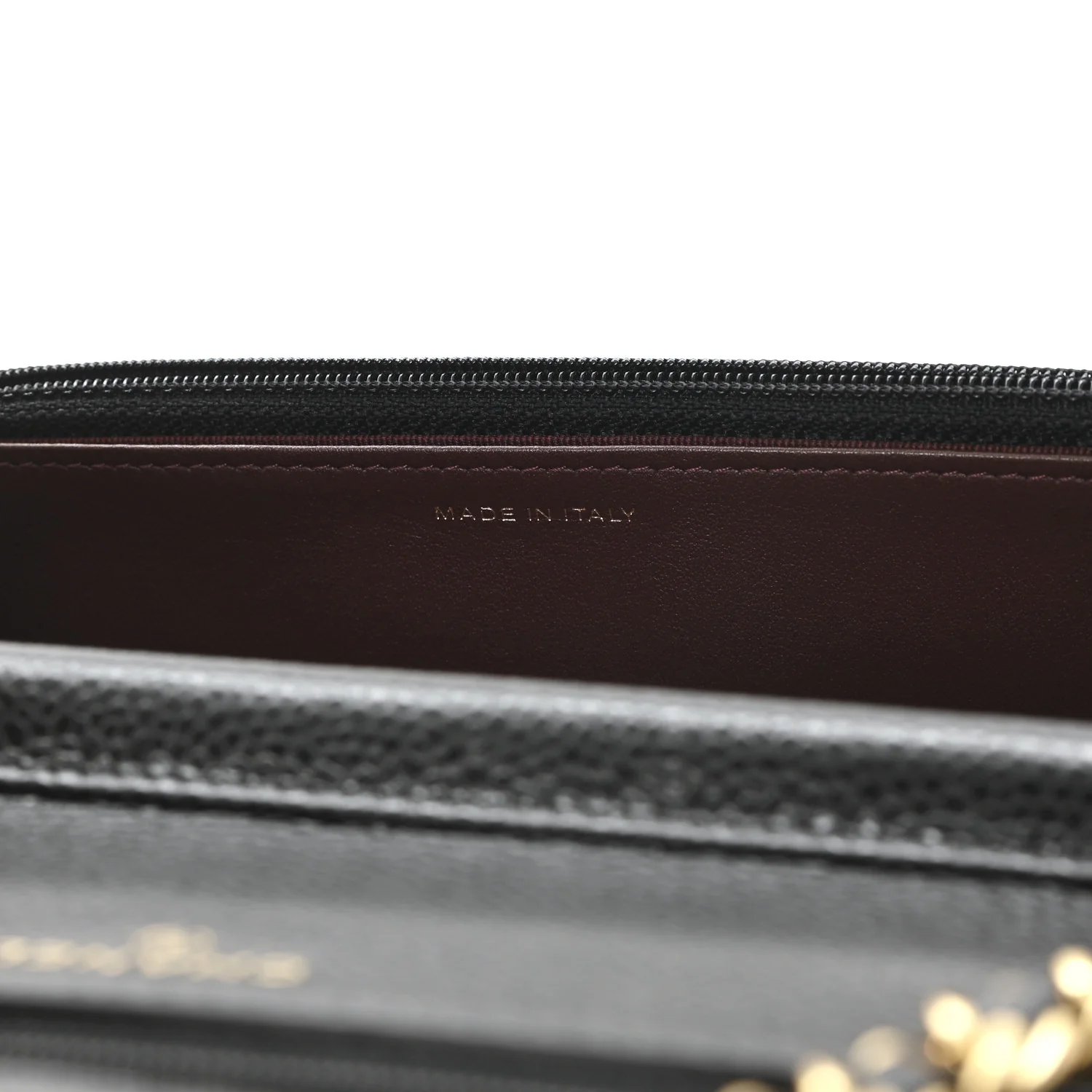 Caviar Quilted Wallet On Chain WOC Black - Image 7