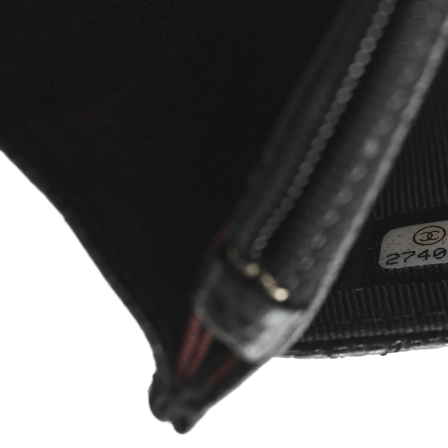 Caviar Quilted Wallet On Chain WOC Black - Image 8