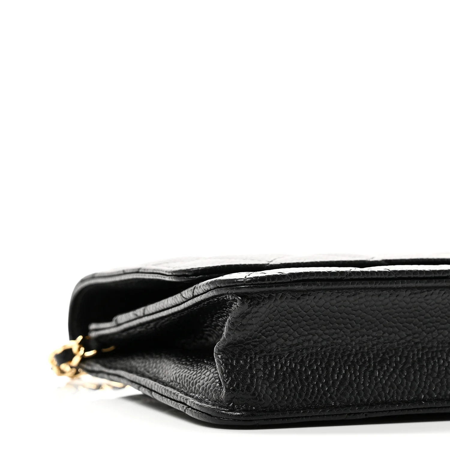 Caviar Quilted Wallet On Chain WOC Black - Image 10