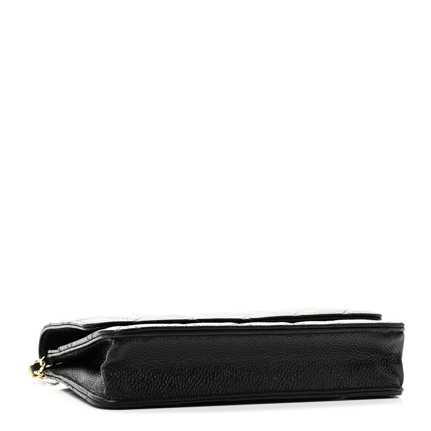 Caviar Quilted Wallet On Chain WOC Black - Image 4