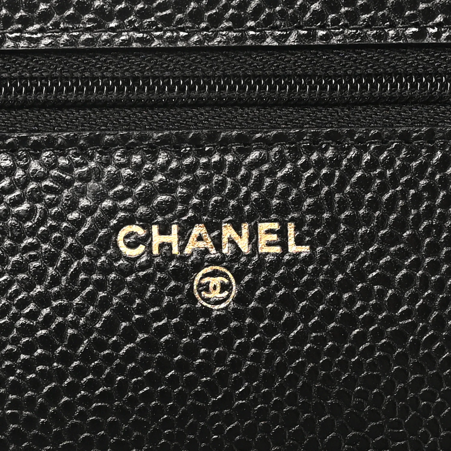 Caviar Quilted Wallet On Chain WOC Black - Image 6