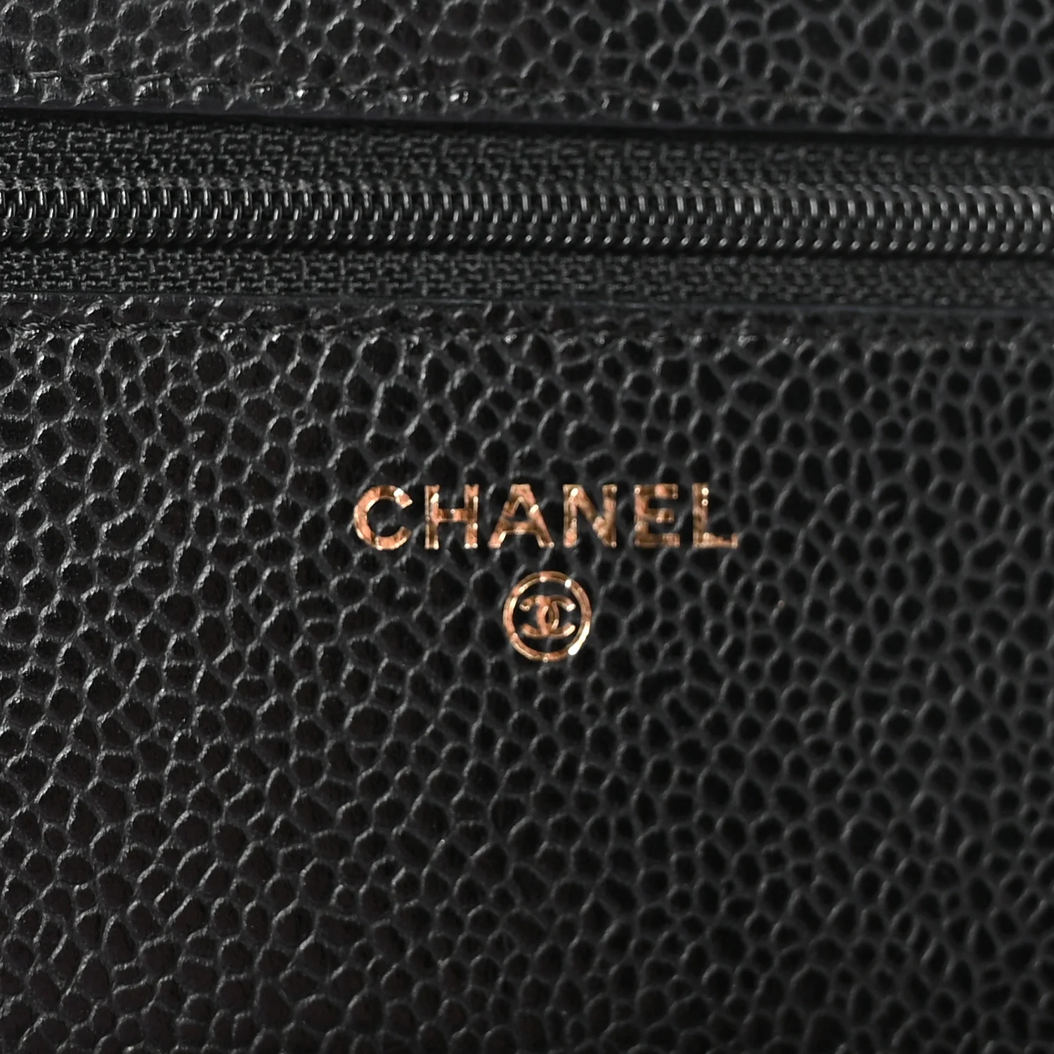 Caviar Quilted Wallet On Chain WOC Black - Image 6