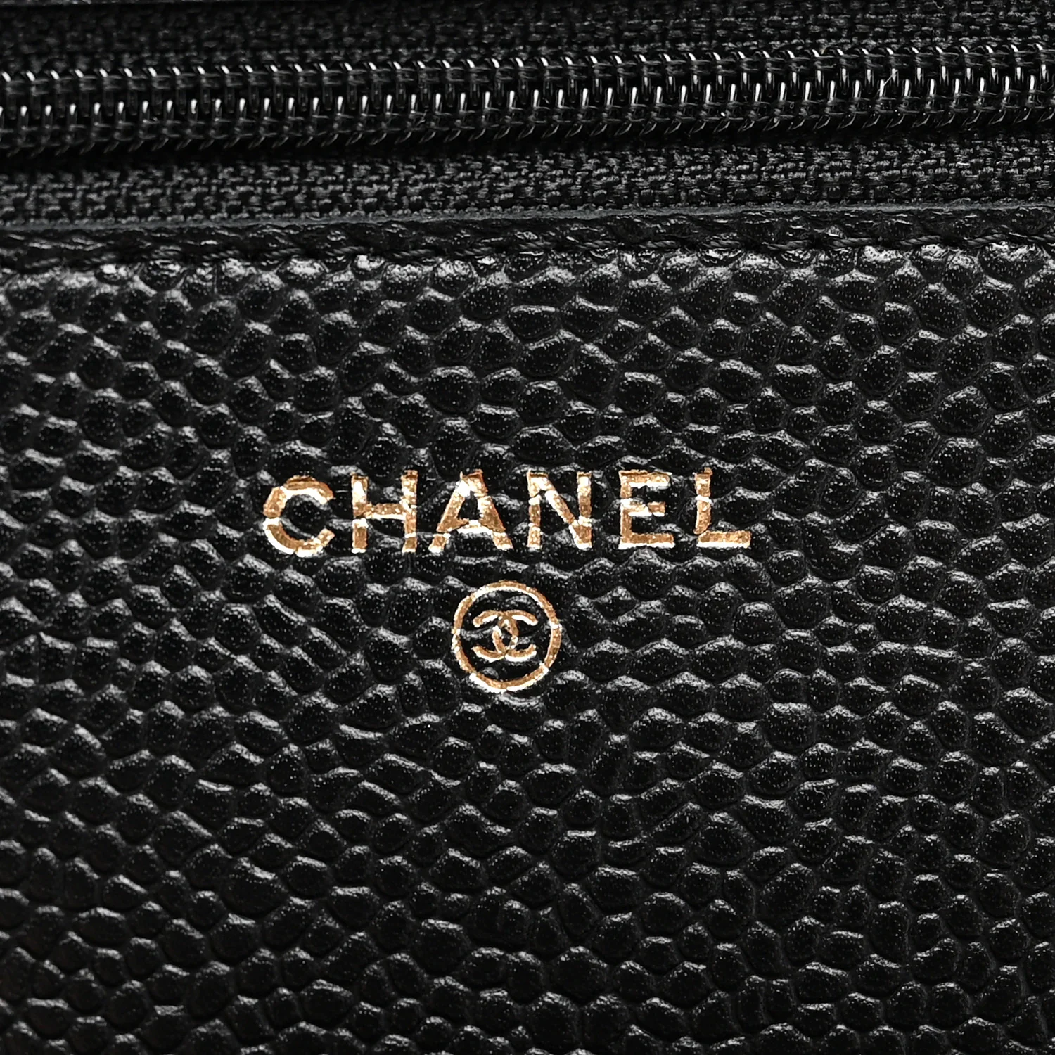 Caviar Quilted Wallet on Chain WOC Black - Image 6