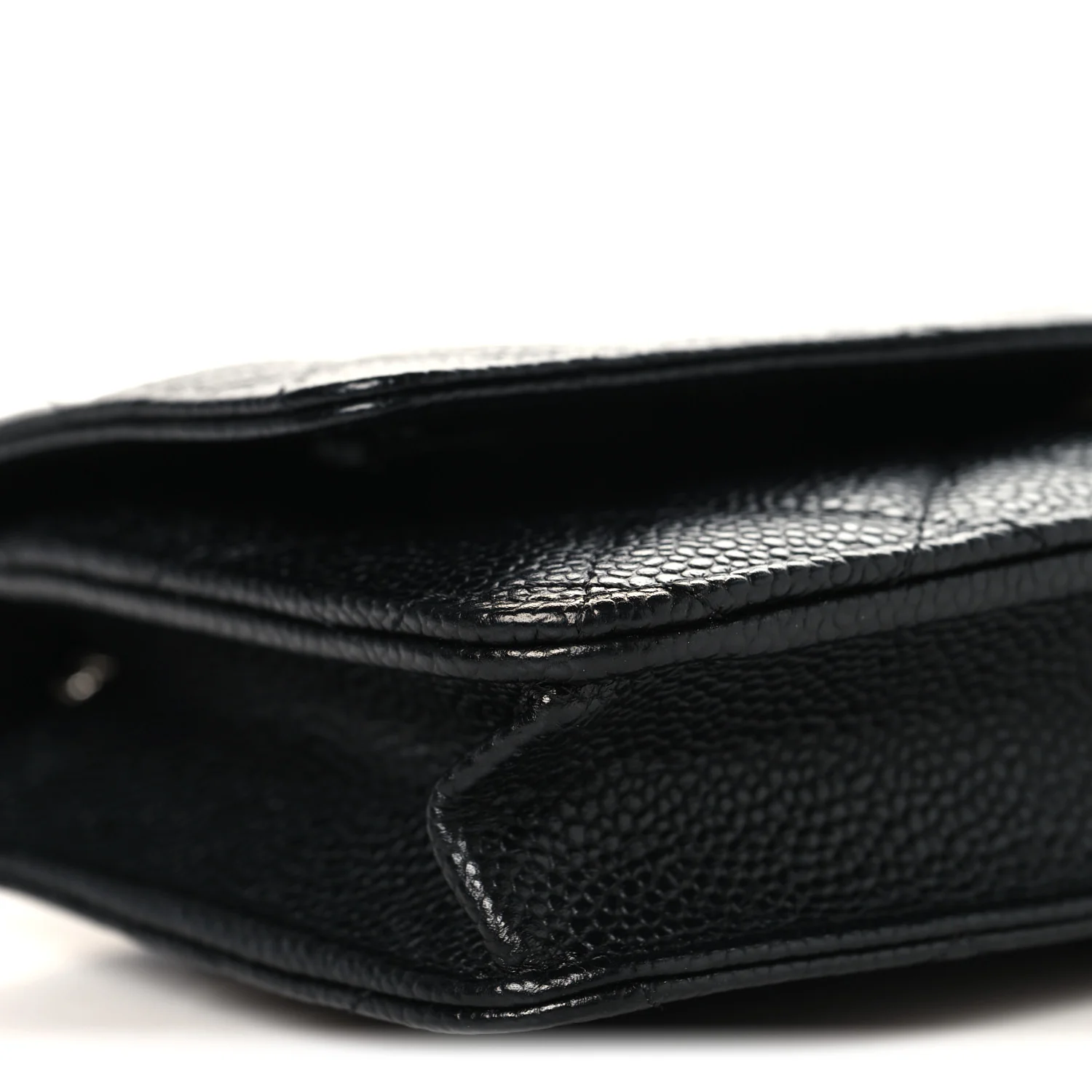 Caviar Quilted Wallet on Chain WOC Black - Image 10