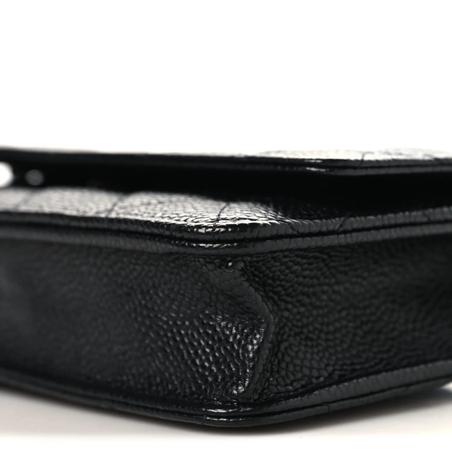 Caviar Quilted Wallet on Chain WOC Black - Image 11