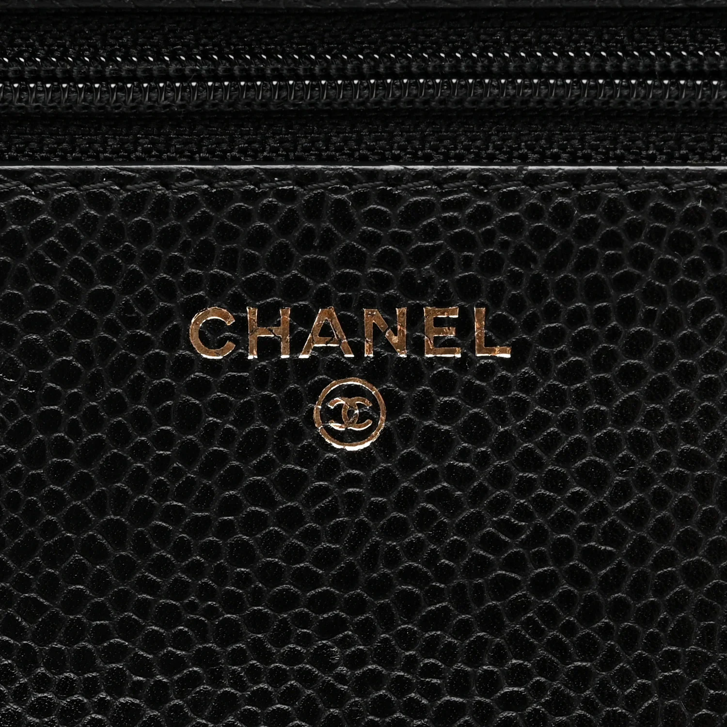 Caviar Quilted Wallet on Chain WOC Black - Image 6