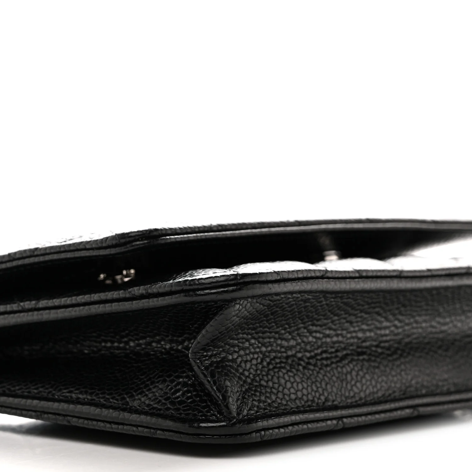 Caviar Quilted Wallet on Chain WOC Black - Image 10