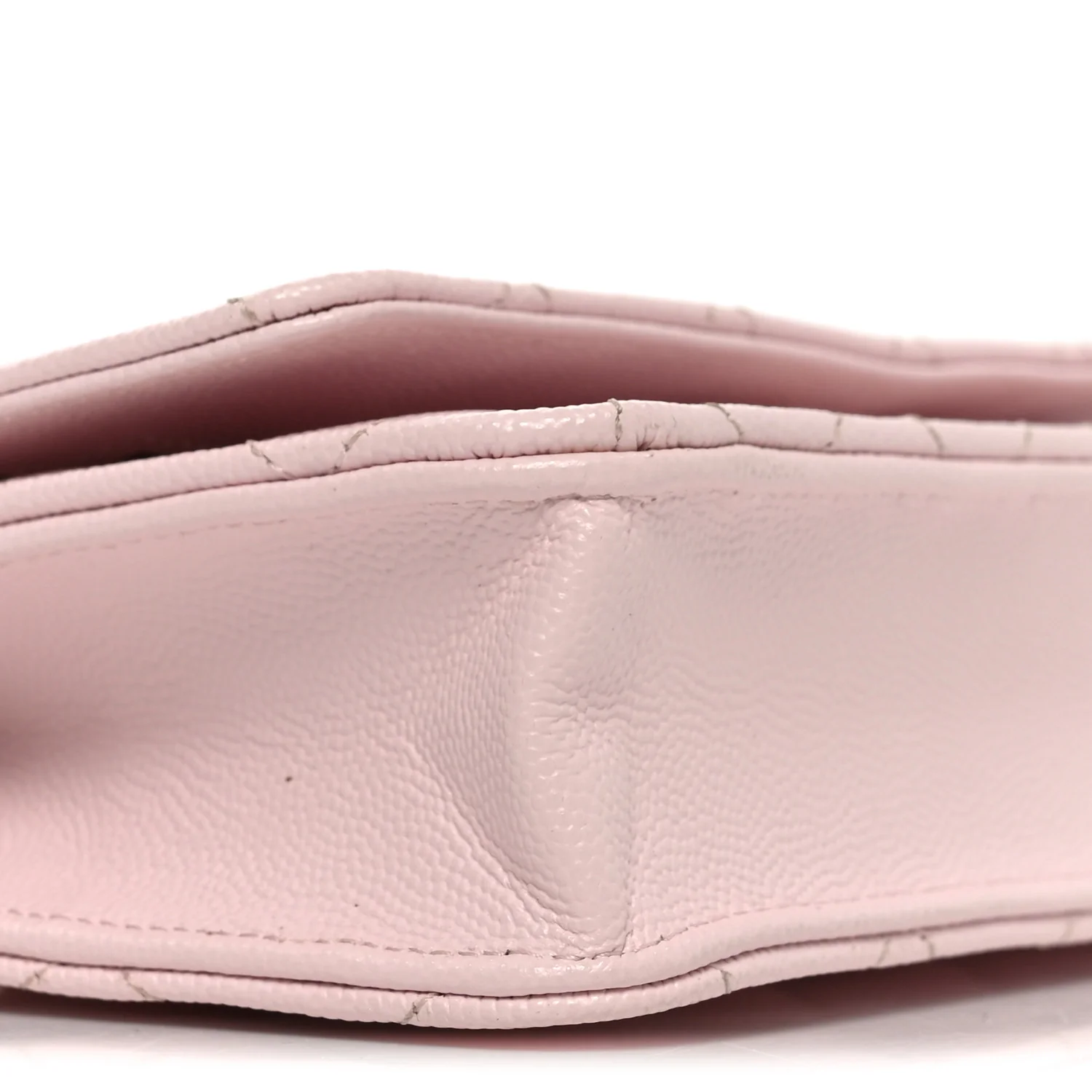Caviar Quilted Wallet on Chain WOC Light Pink - Image 9