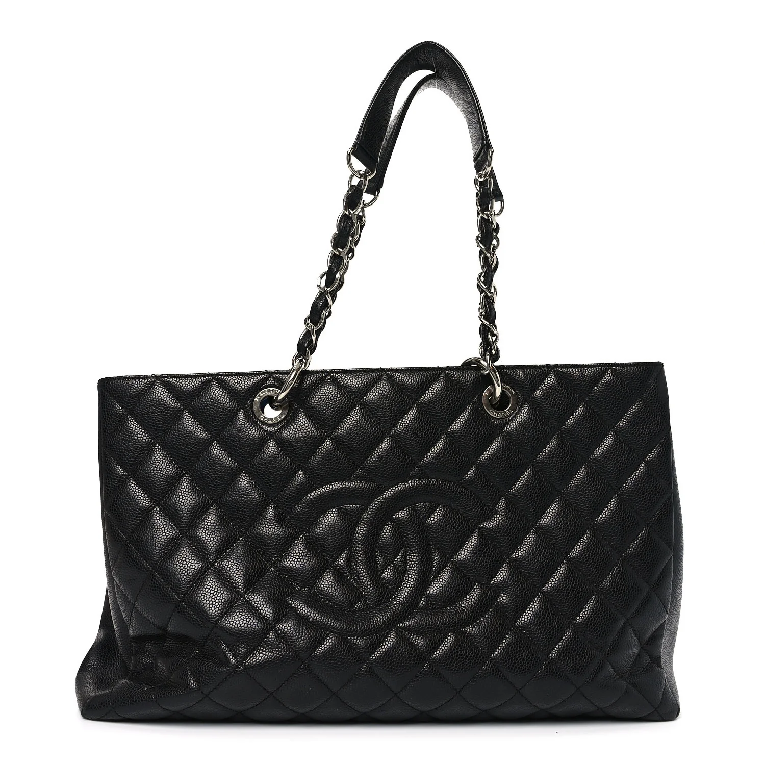 Caviar Quilted XL Grand Shopping Tote GST Black