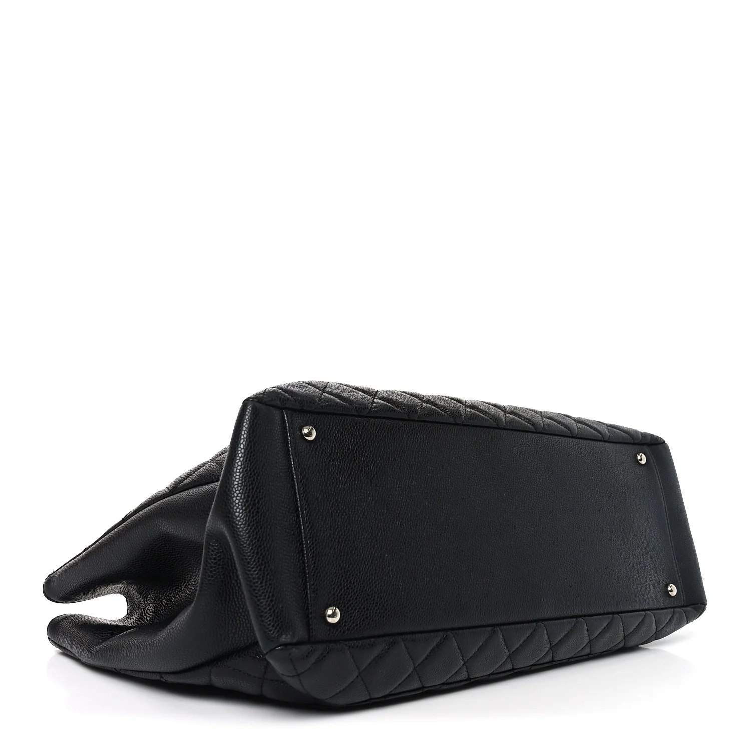 Caviar Quilted XL Grand Shopping Tote GST Black - Image 3
