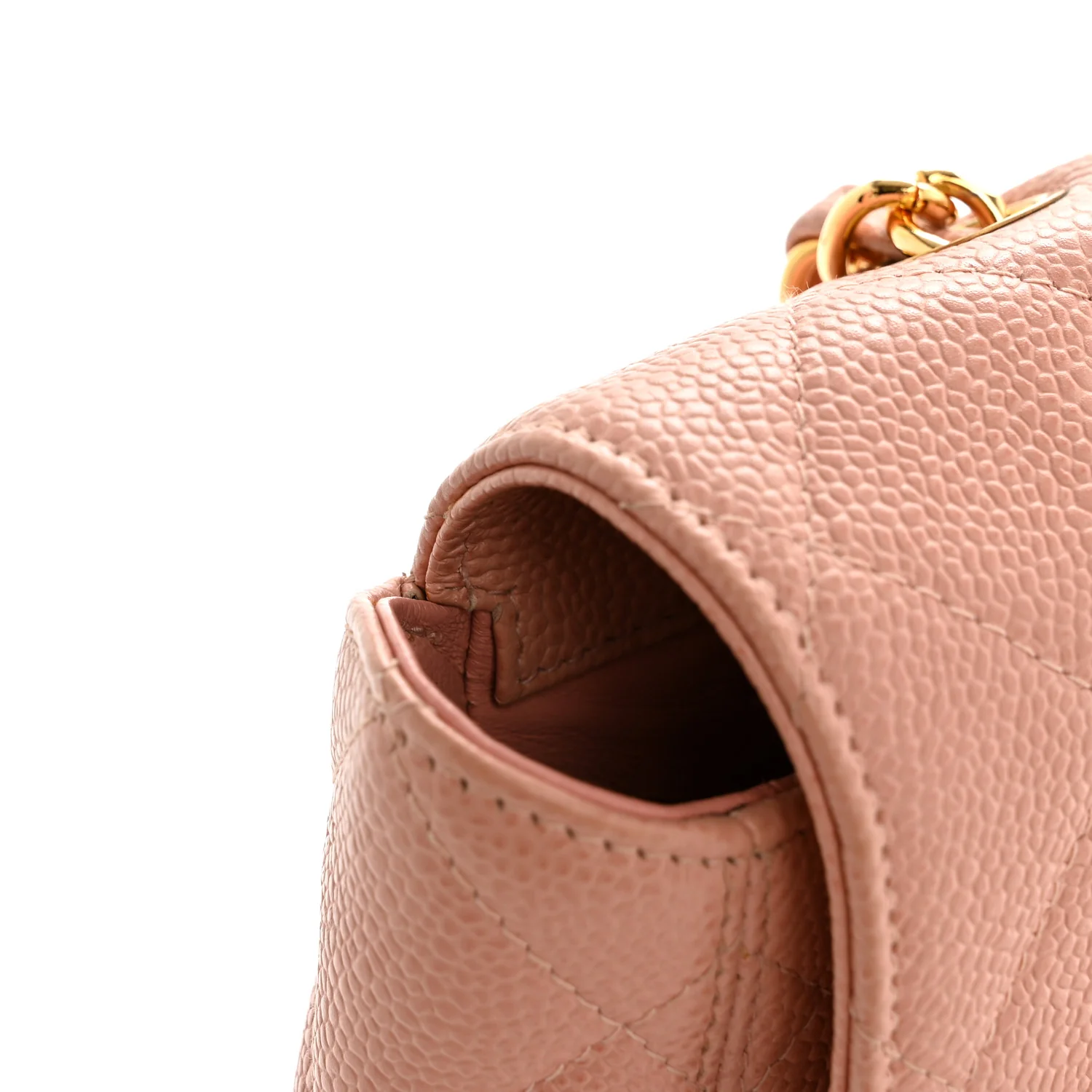 Caviar Quilted XL Jumbo Single Flap Light Pink - Image 16