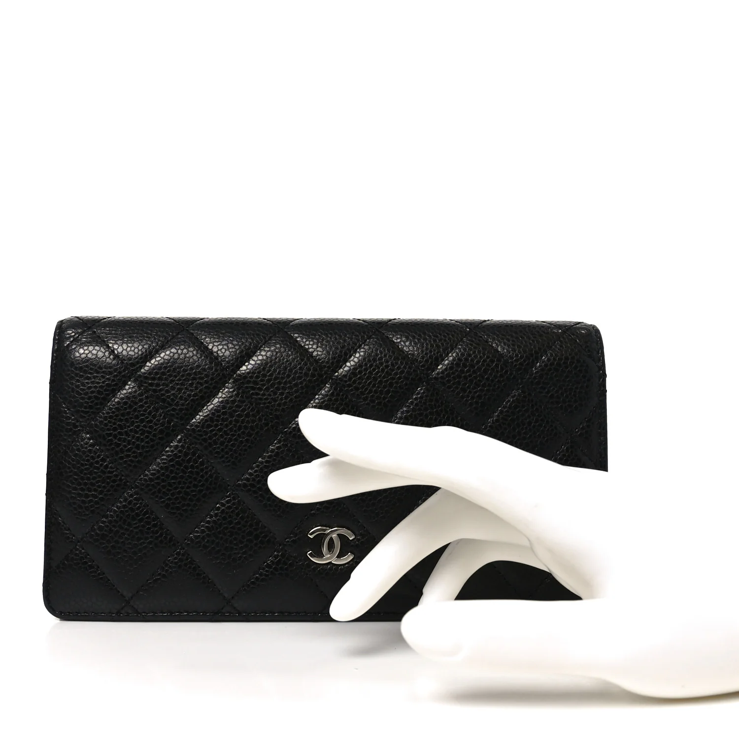 Caviar Quilted Yen Wallet Black - Image 2
