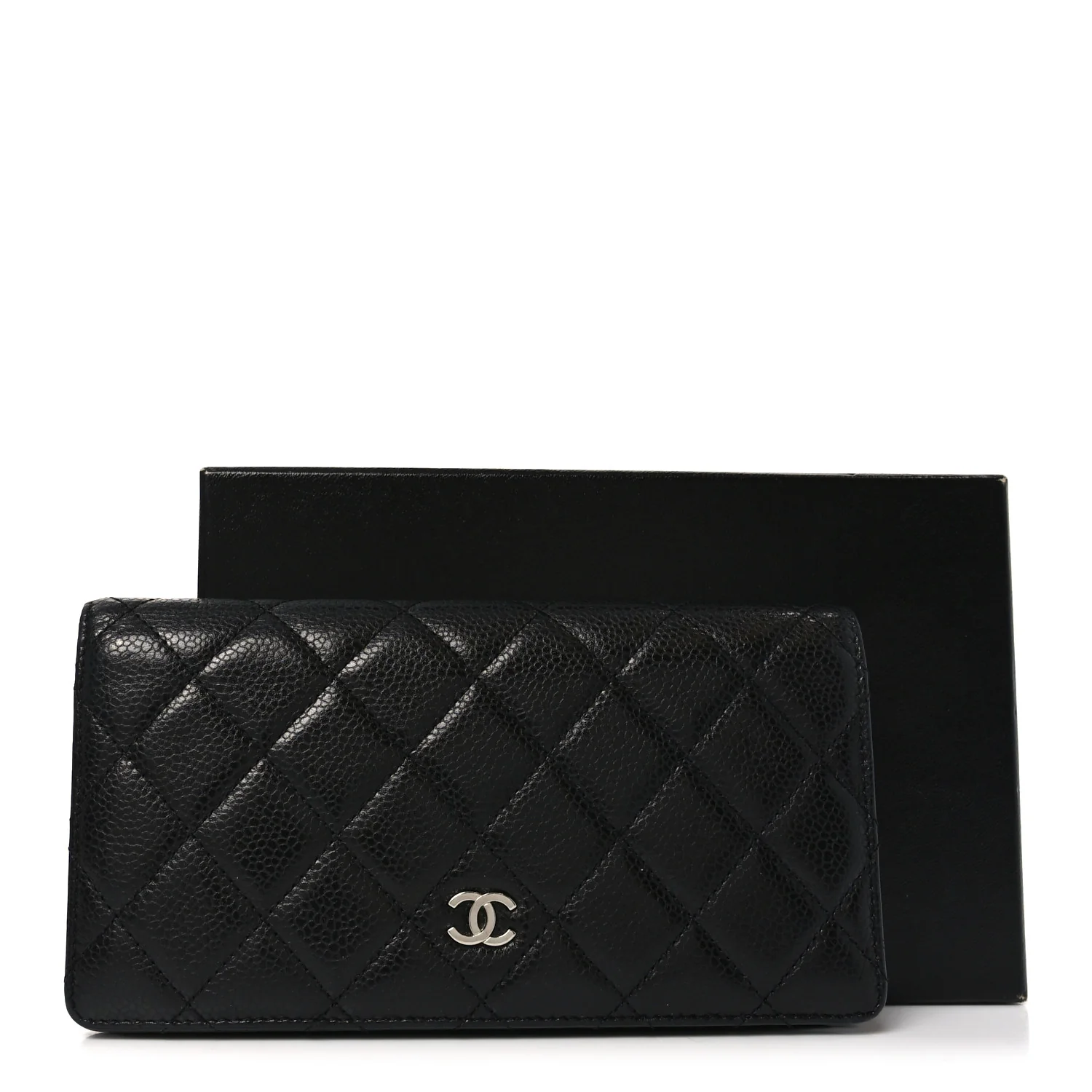Caviar Quilted Yen Wallet Black - Image 9