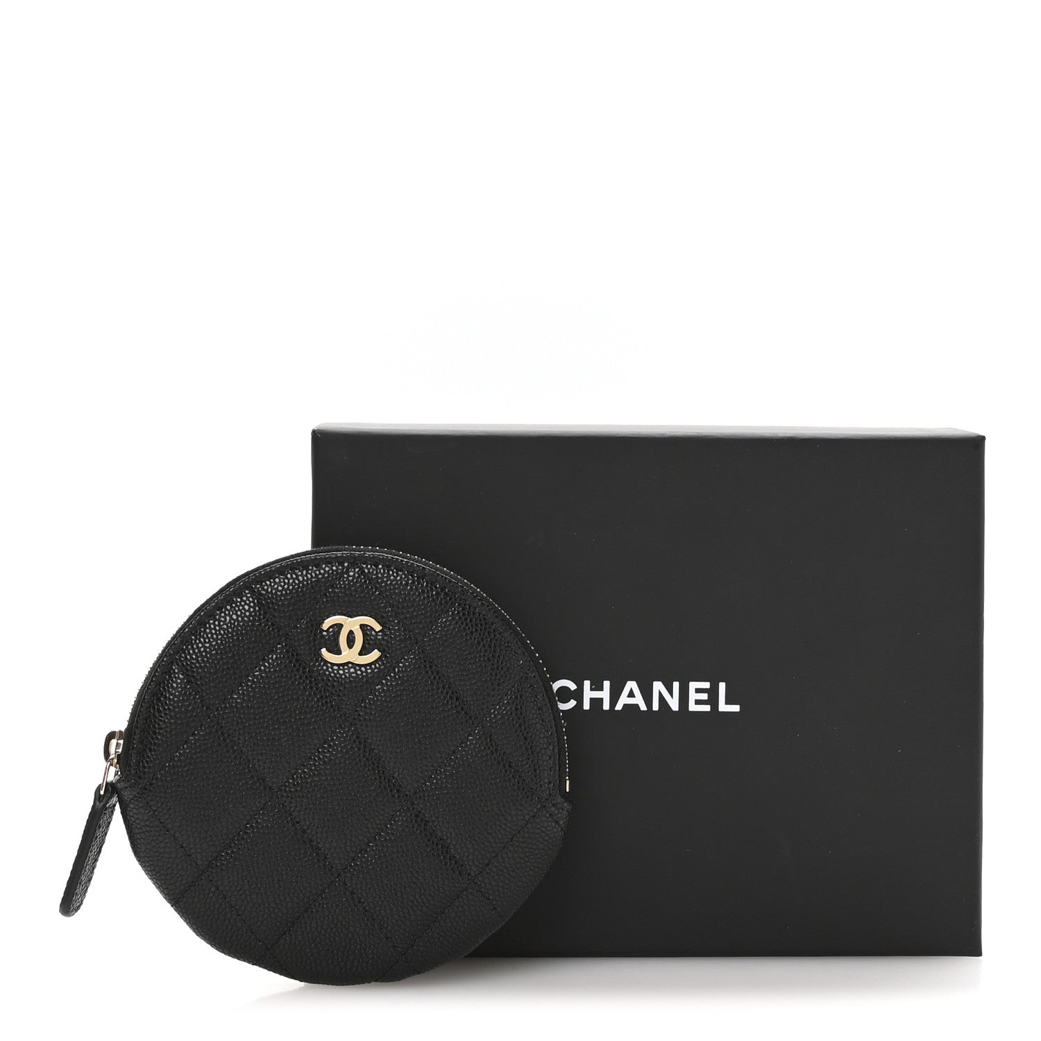 Caviar Quilted Zip Around Classic Coin Purse Black - Image 8