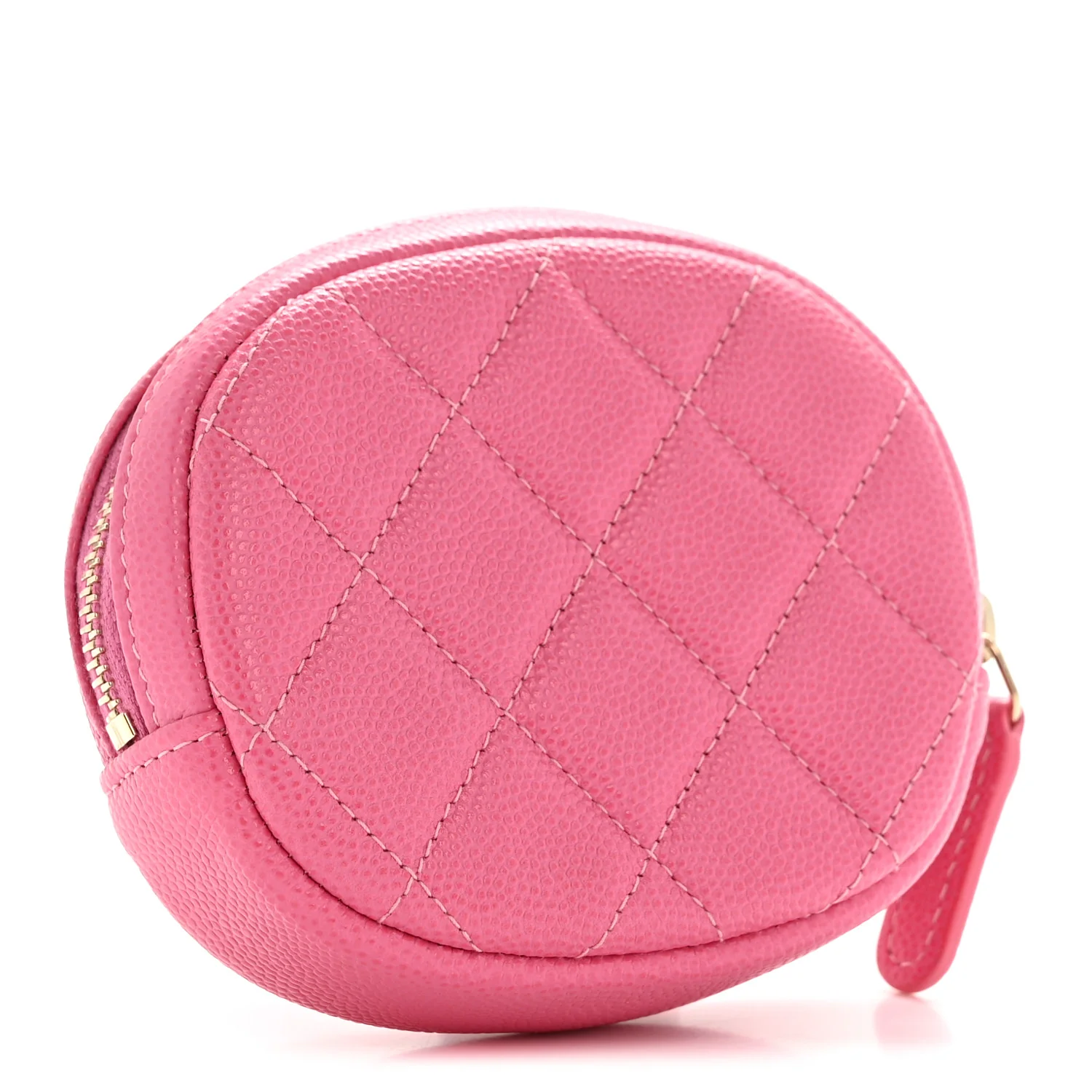 Caviar Quilted Zip Around Classic Coin Purse Pink - Image 3