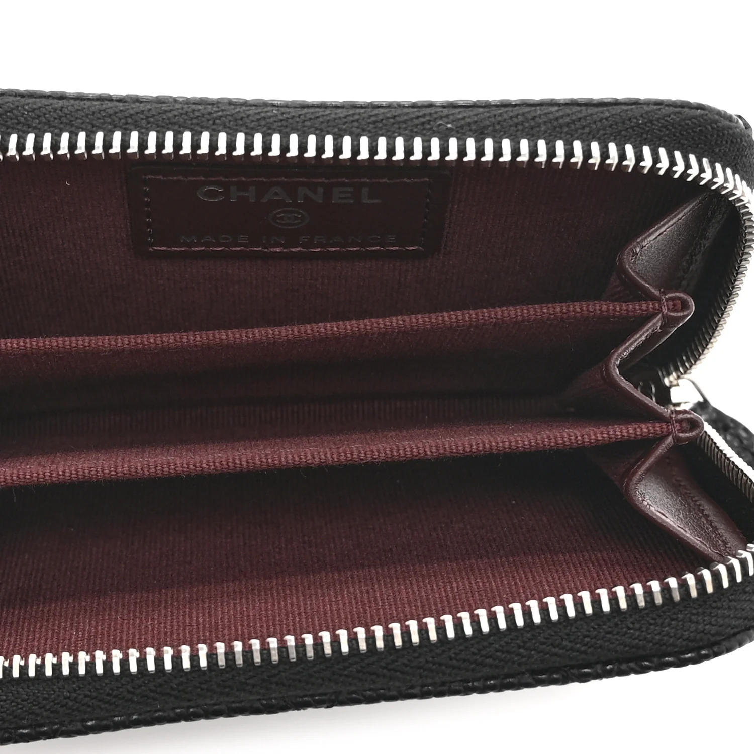 Caviar Quilted Zip Coin Purse Black - Image 5