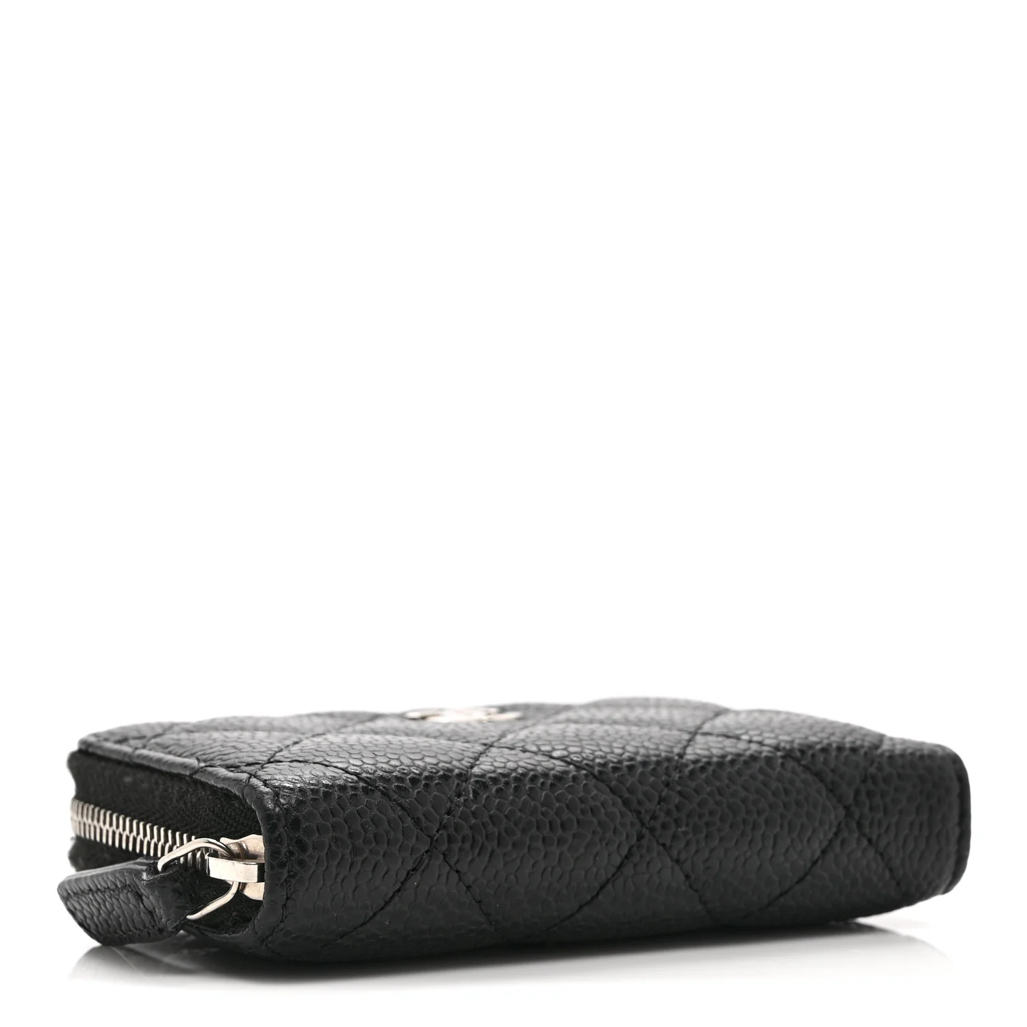 Caviar Quilted Zip Coin Purse Black - Image 4