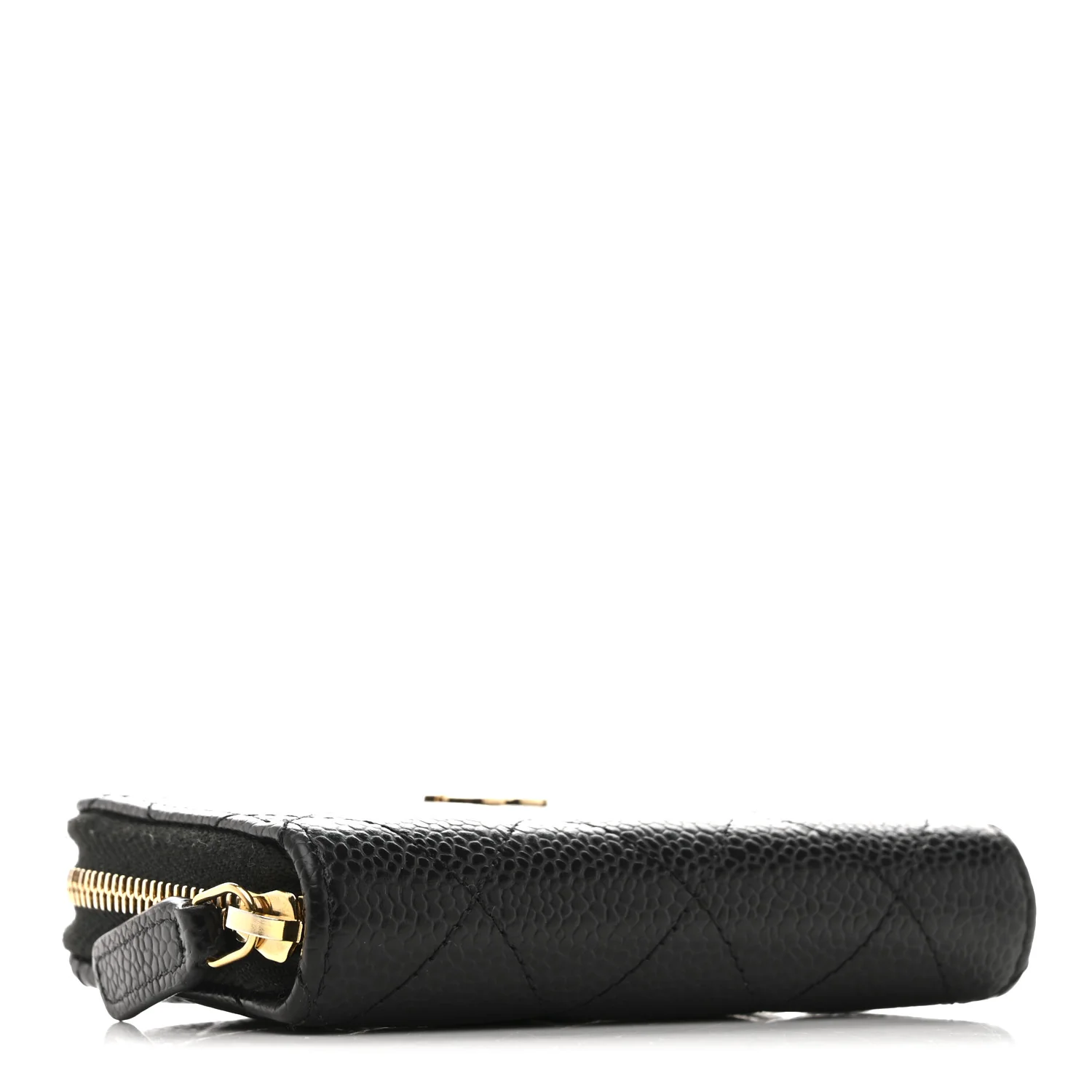 Caviar Quilted Zip Coin Purse Black - Image 4