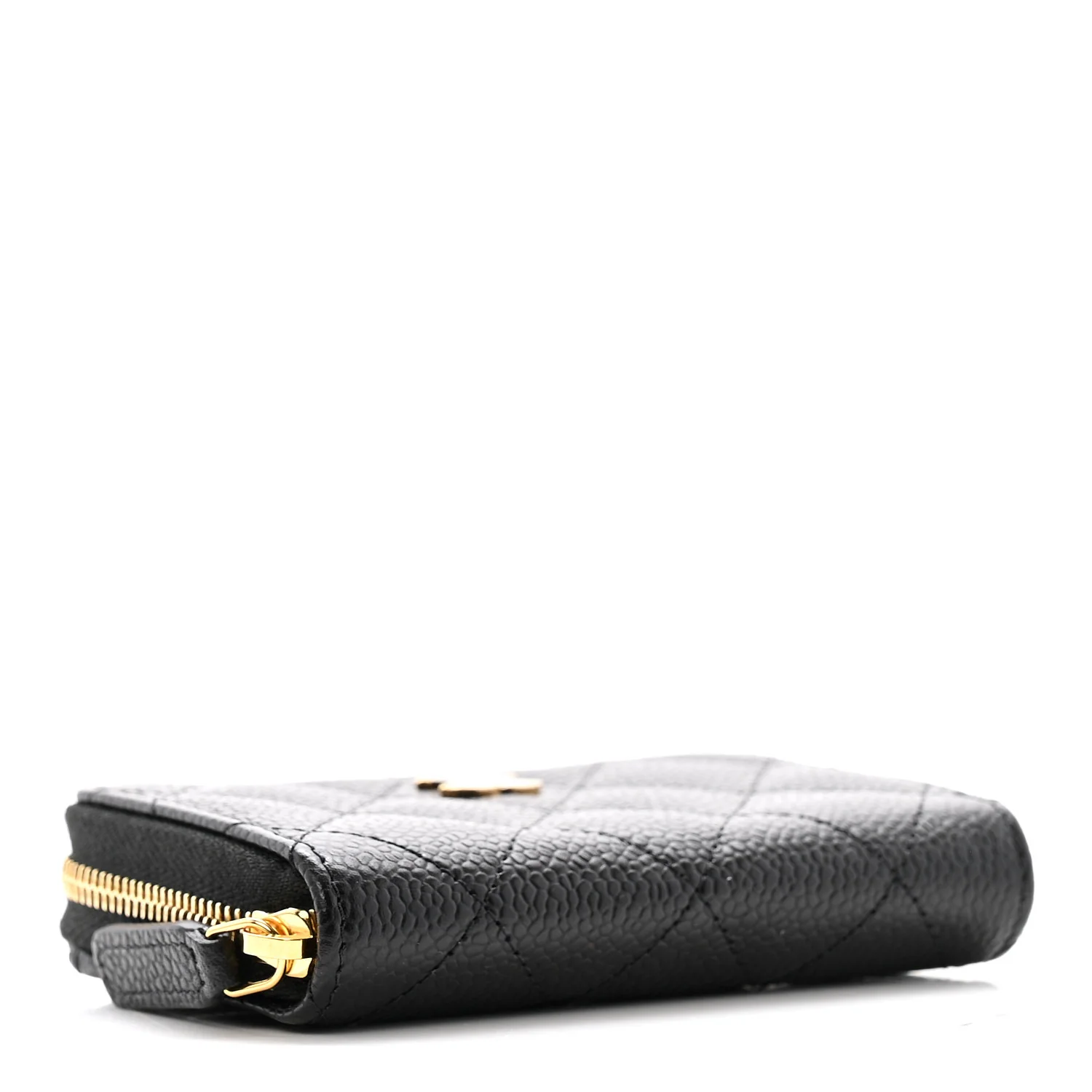 Caviar Quilted Zip Coin Purse Black - Image 4