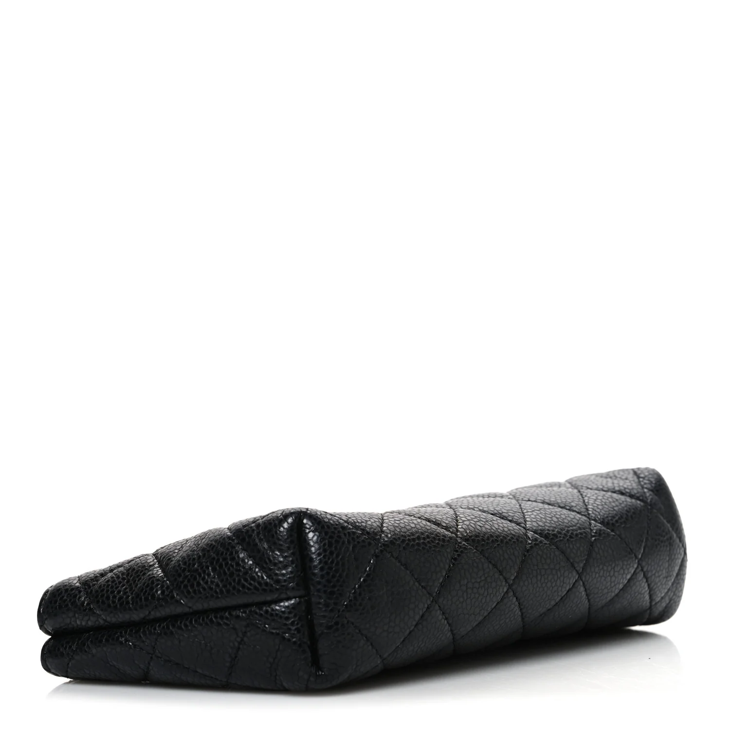 Caviar Quilted Zipped Cosmetic Case Black - Image 4