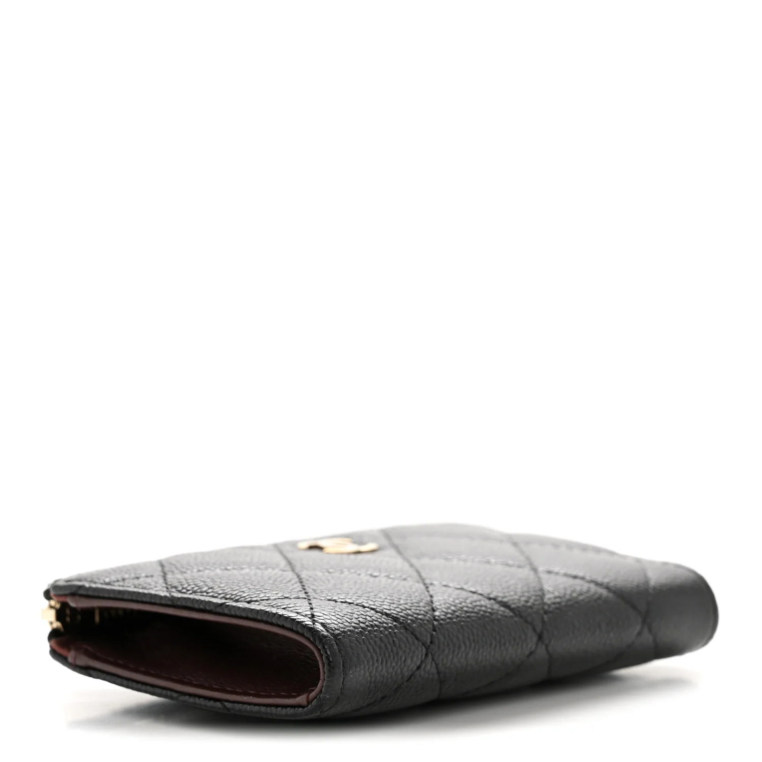Caviar Quilted Zipped Key Holder Case Black - Image 4