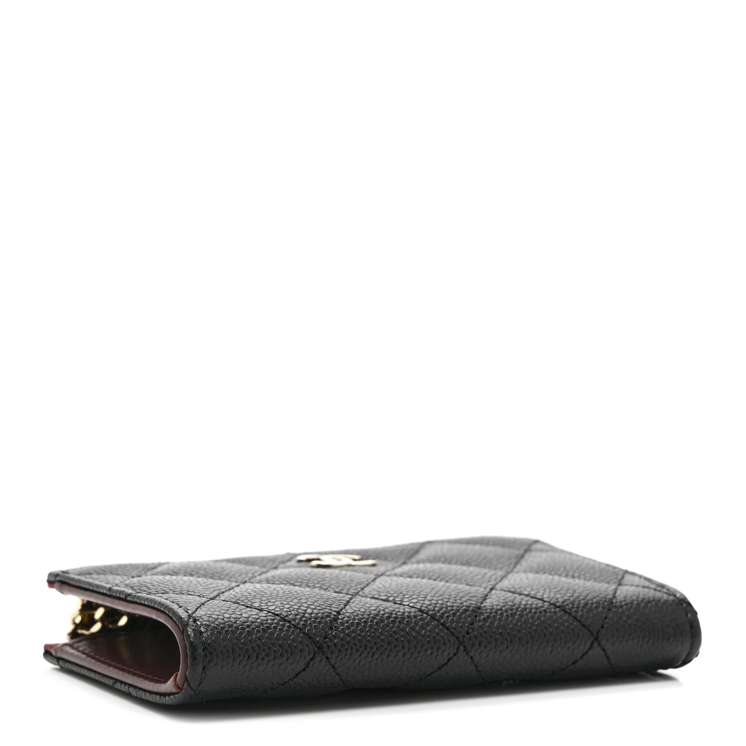 Caviar Quilted Zipped Key Holder Case Black - Image 4