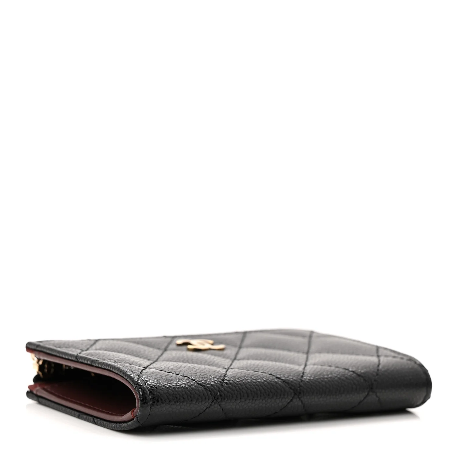 Caviar Quilted Zipped Key Holder Case Black - Image 4